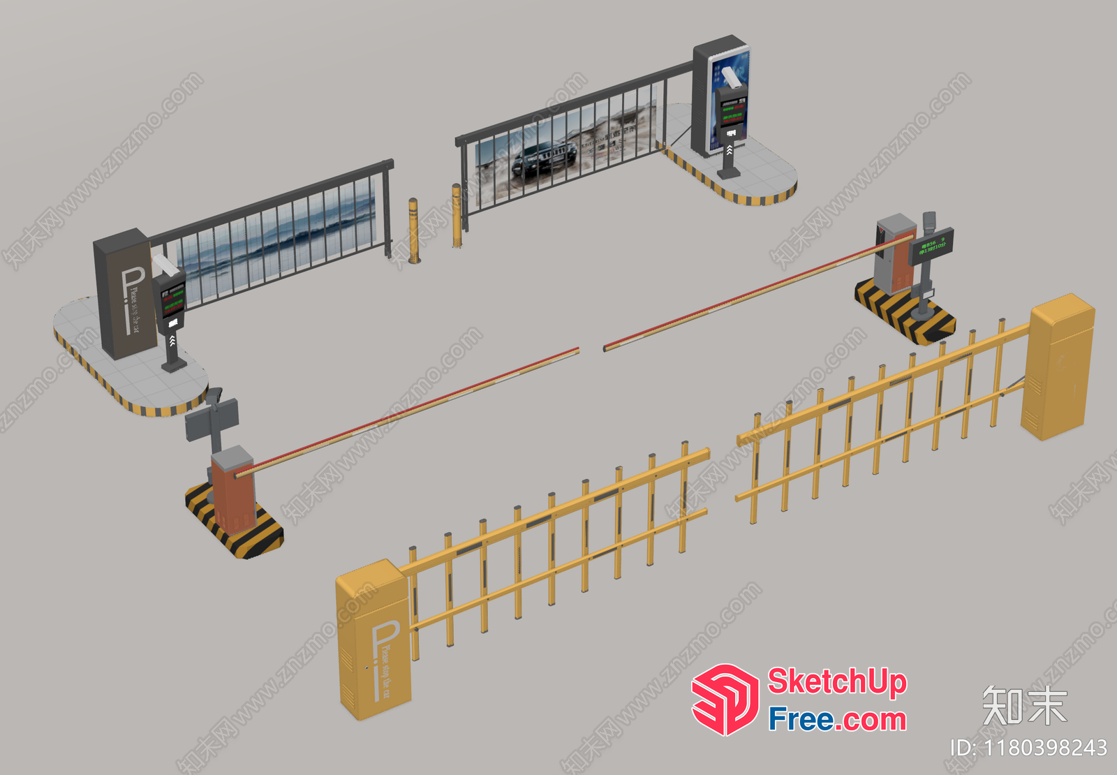 Entrance And Exit Control System For Vehicle Parking 3D SketchUp File