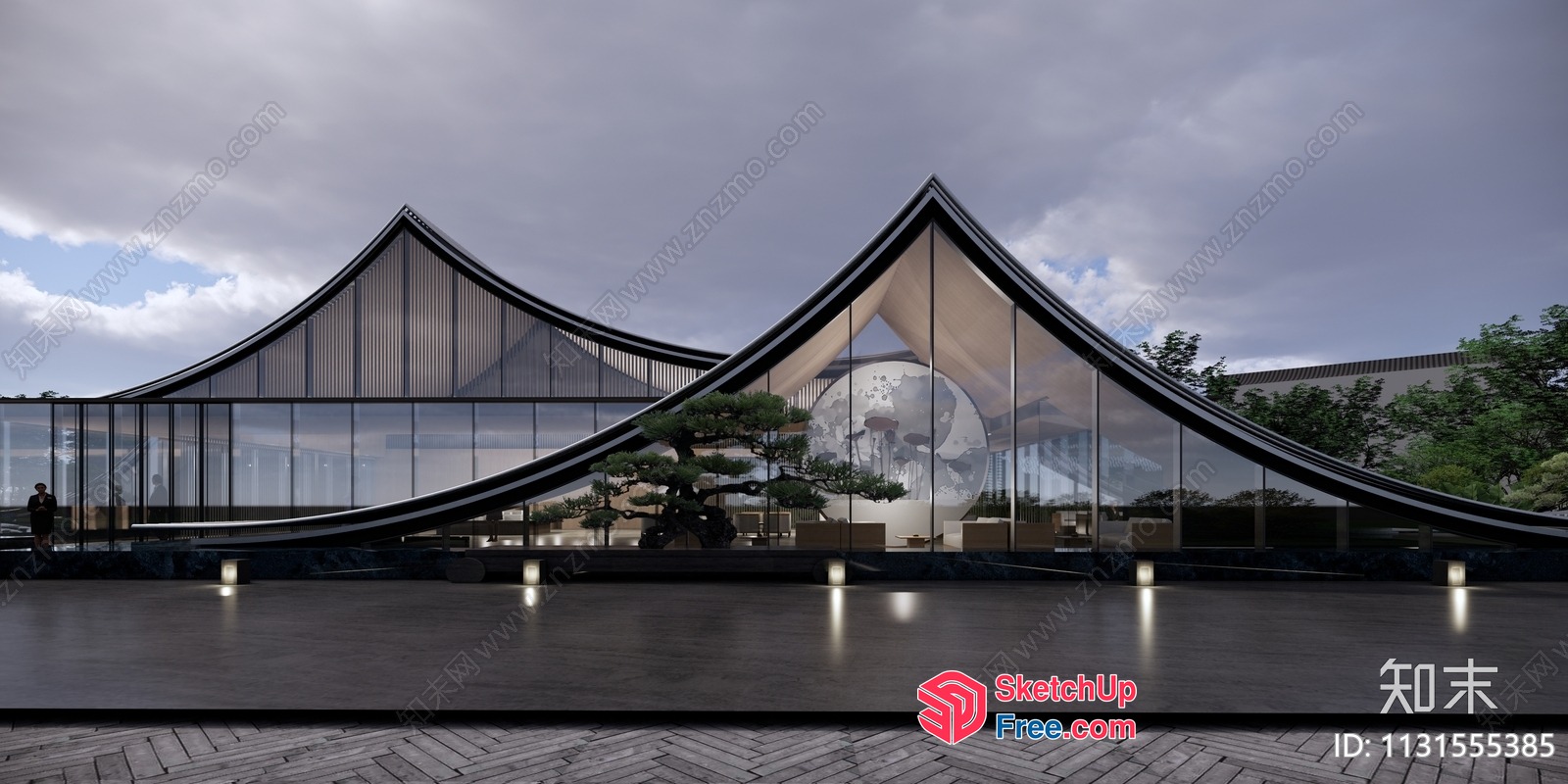 Japanese Style Exterior Building 3D SketchUp File