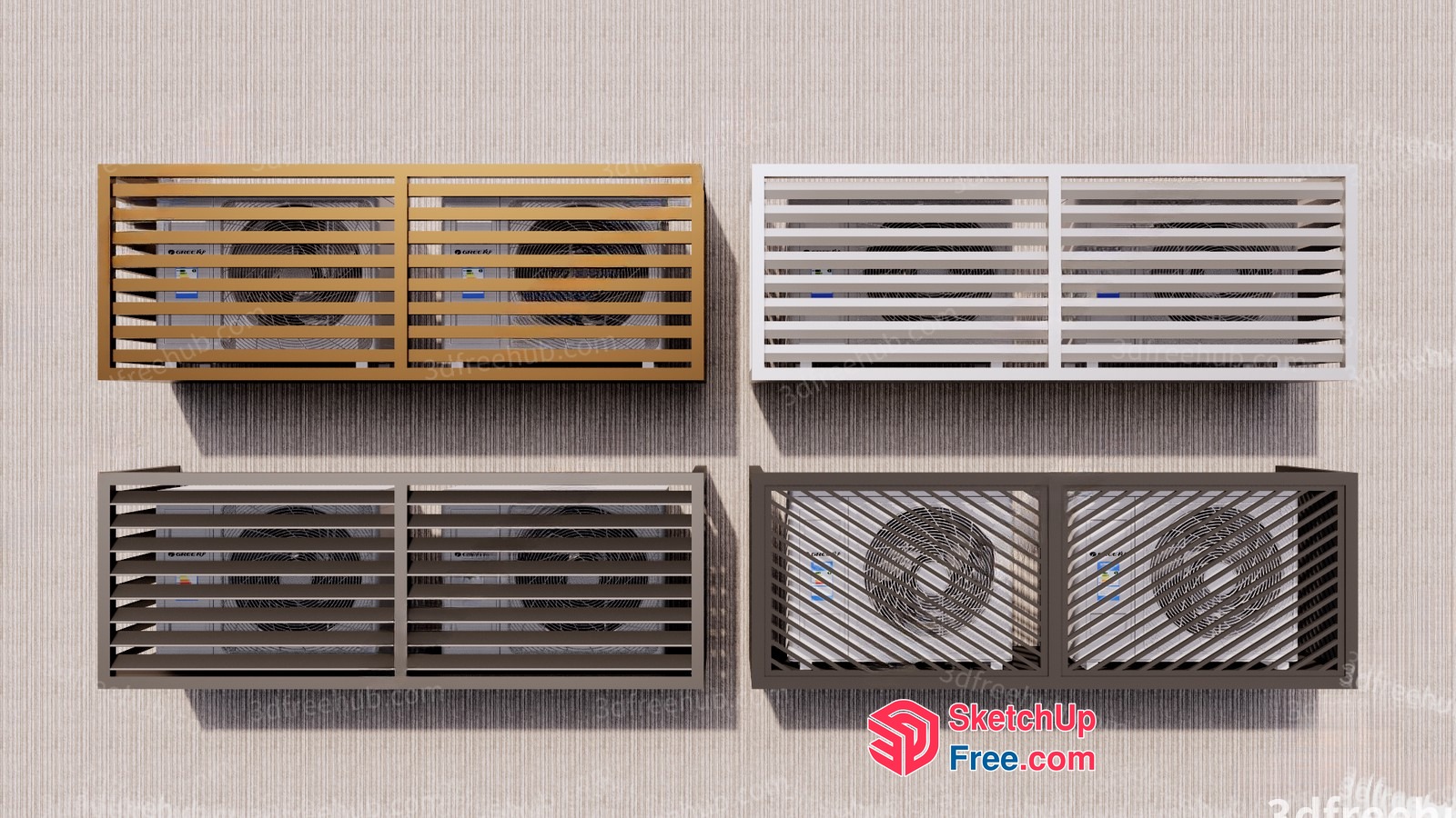 Ventilation Grates With Various Designs And Styles 3D SketchUp File