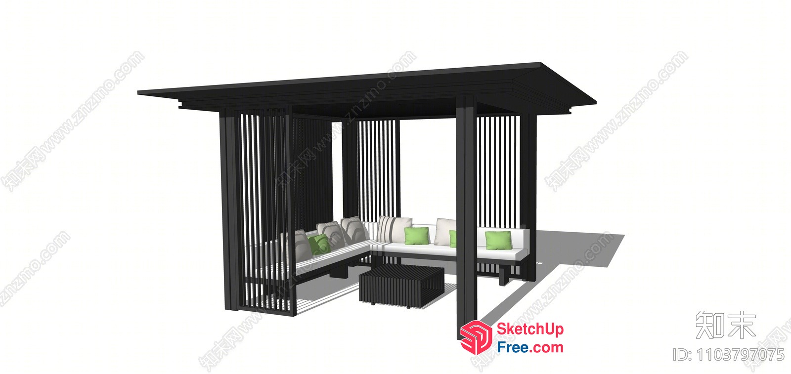 Luxurious Modern Outdoor Living Space 3D SketchUp File