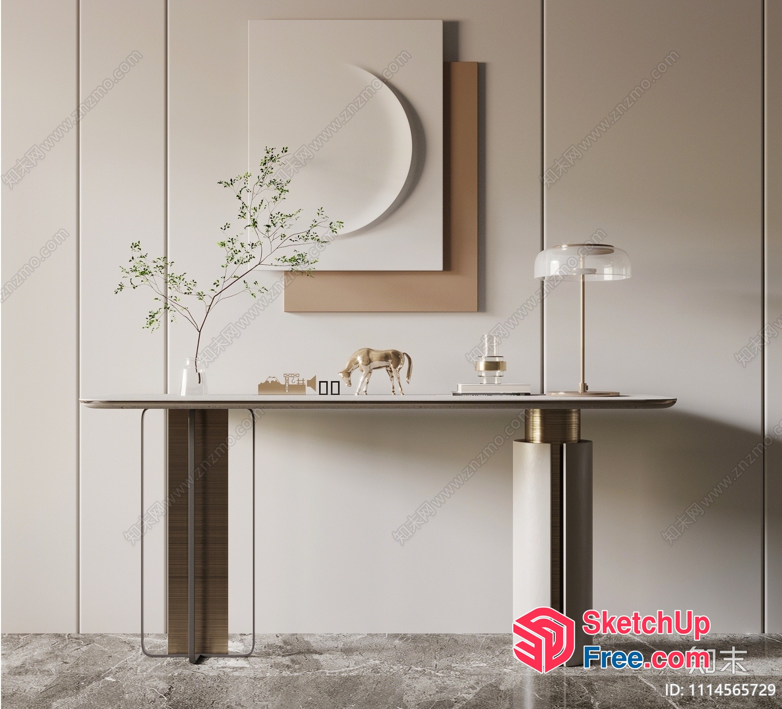 Elegant Modern Minimalist Interior Design 3D SketchUp File