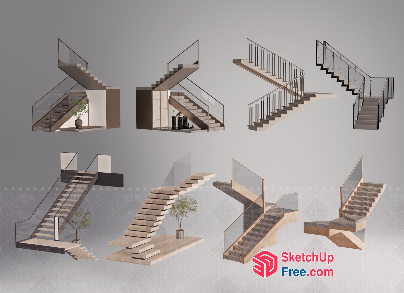 Stairway To Modern Elegance 3D SketchUp File