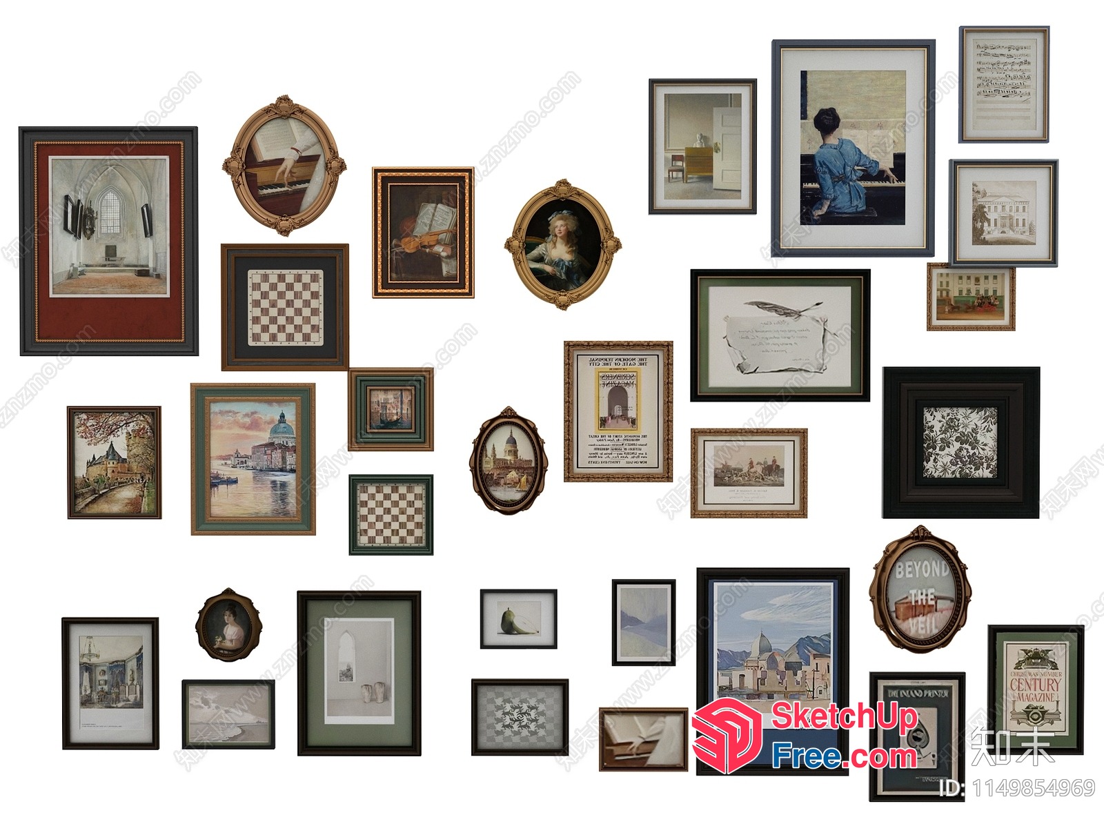 Vintage Artwork Collection 3D SketchUp File