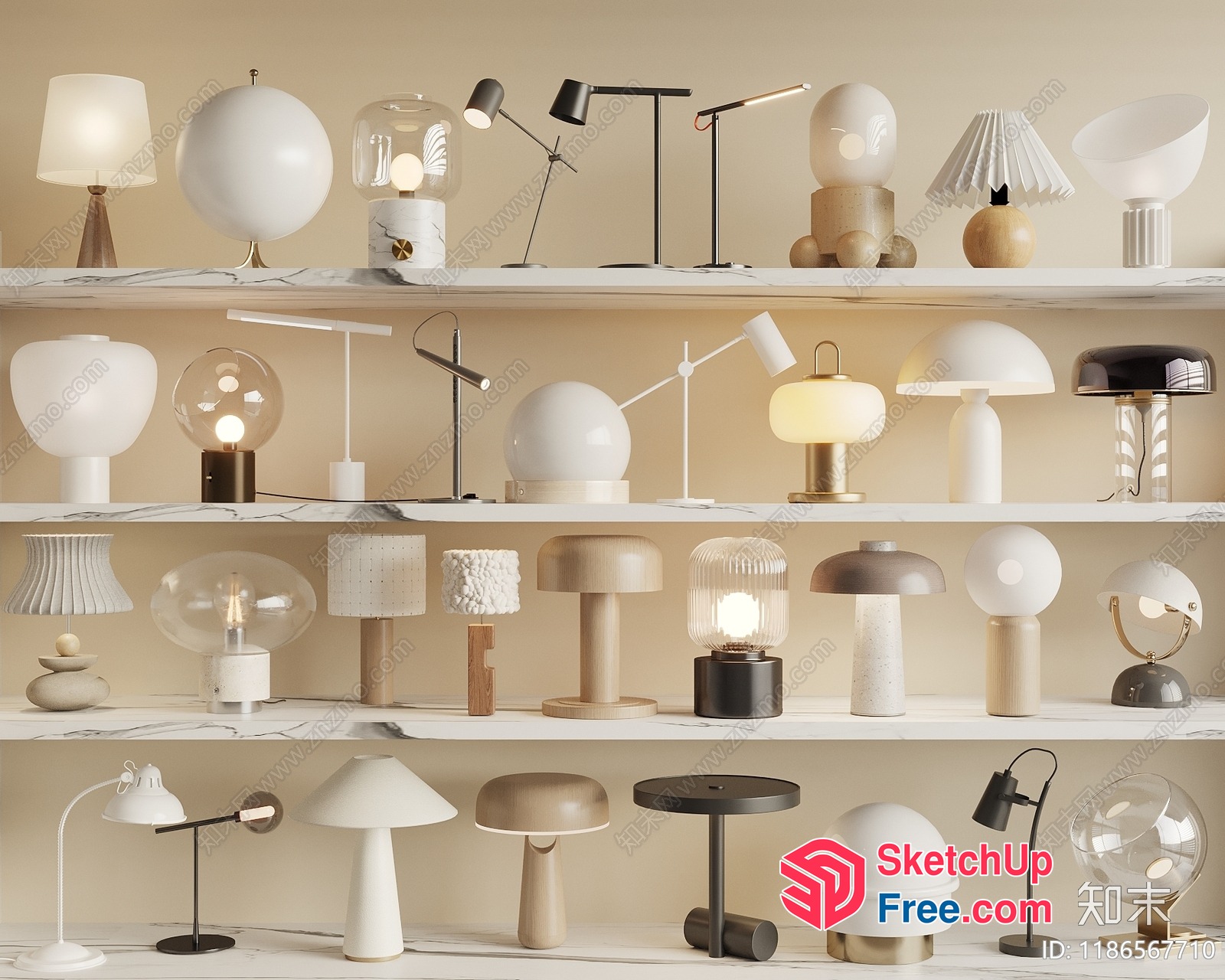 Modern Table Lamps For Contemporary Interiors 3D SketchUp File