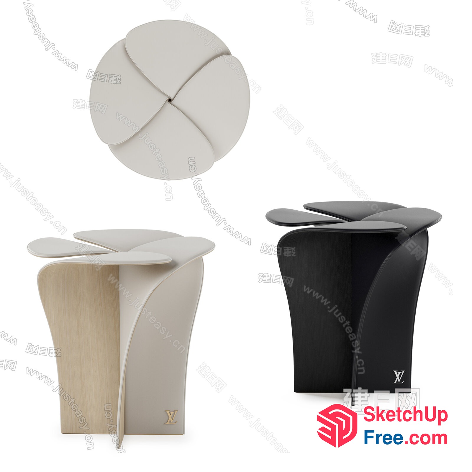 Modern And Elegant Stool Design 3D SketchUp File