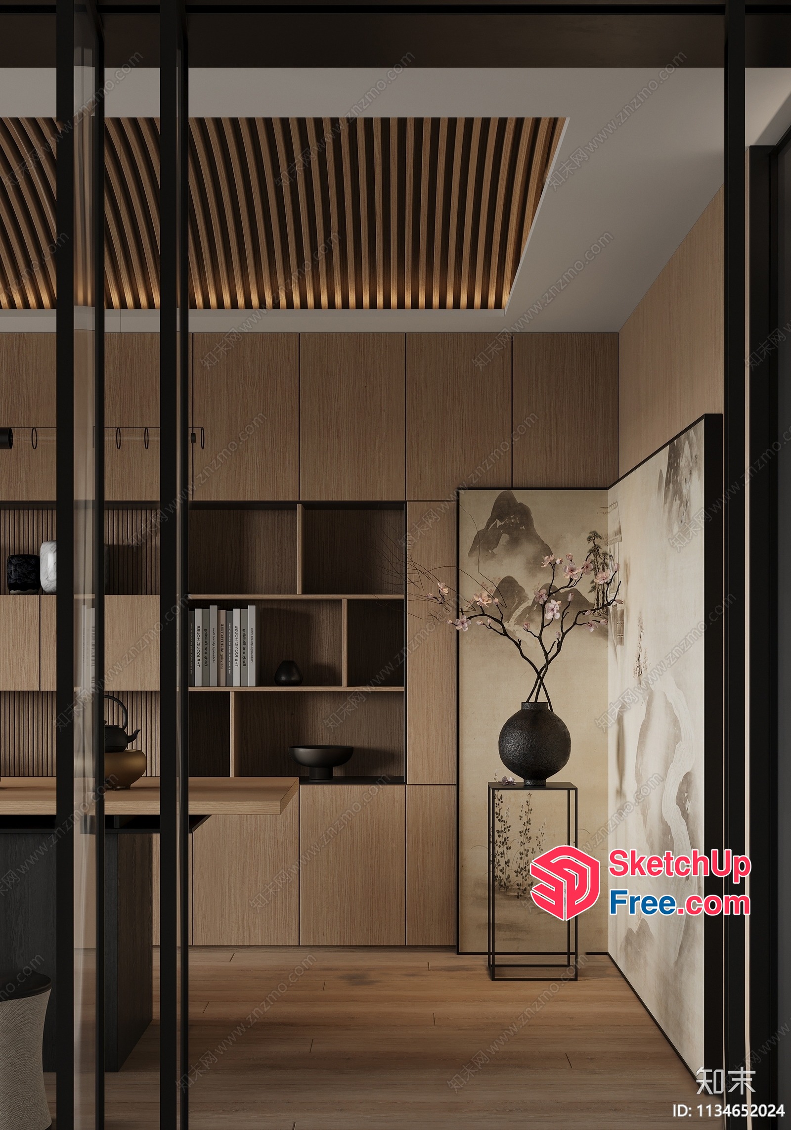 Japanese Inspired Minimalist Interior Design 3D SketchUp File