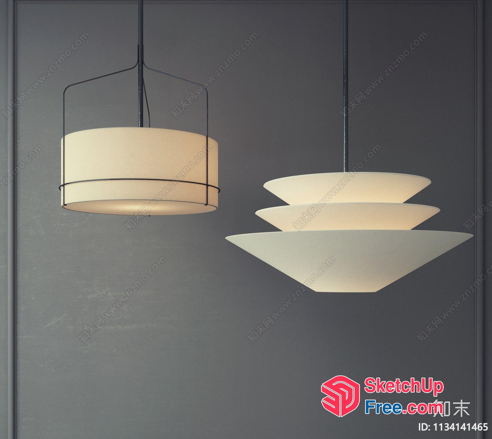 Suspended Lighting Fixtures 3D SketchUp File