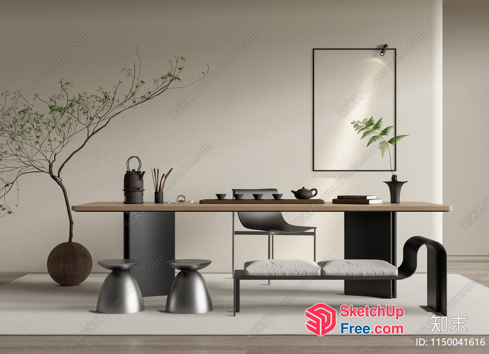 Wabi-Sabi Style Minimalist Japanese Home Decor 3D SketchUp File
