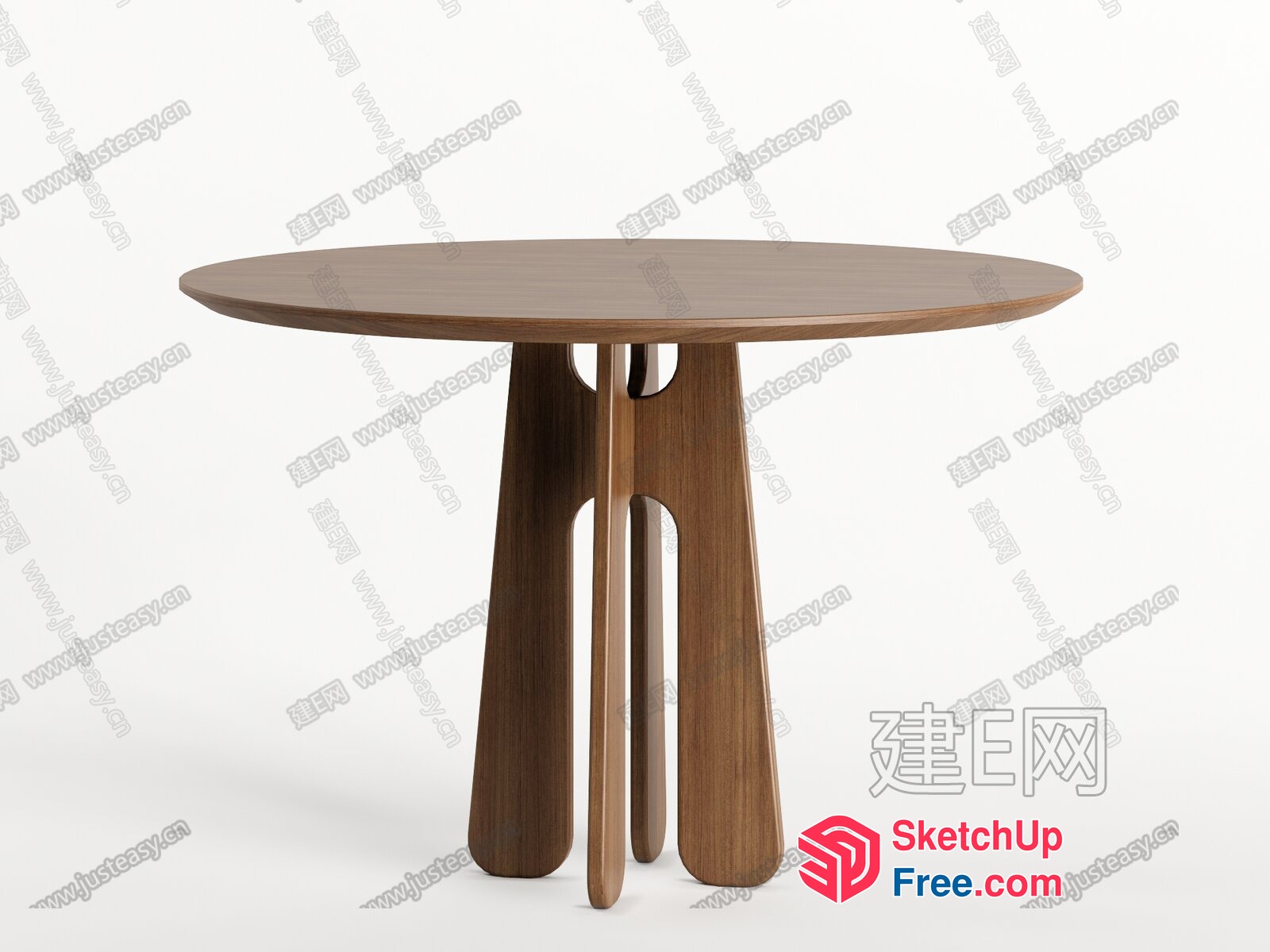 Round Table With Three Legs 3D SketchUp File
