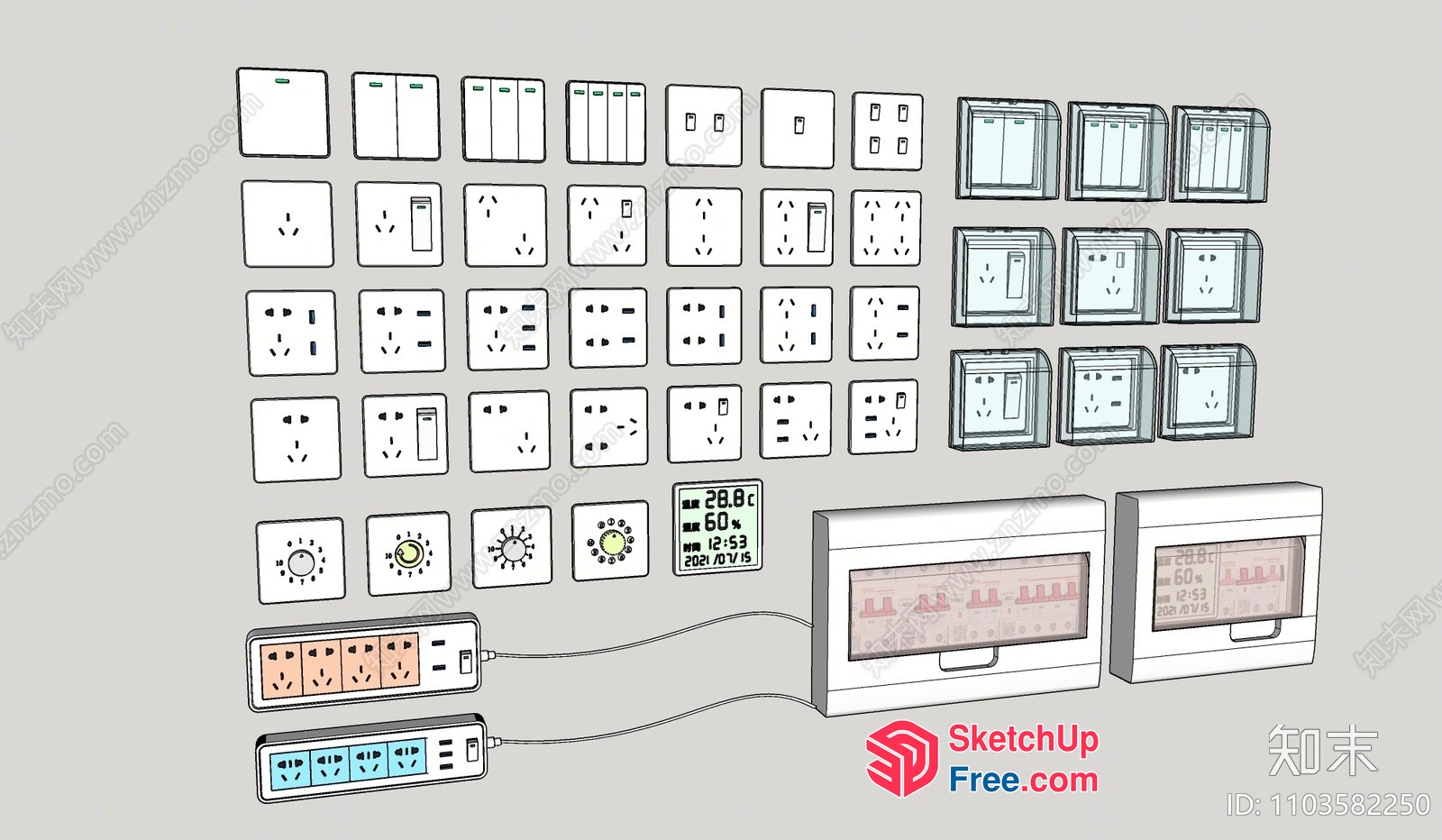 Electrical Outlet And Switches Collection 3D SketchUp File