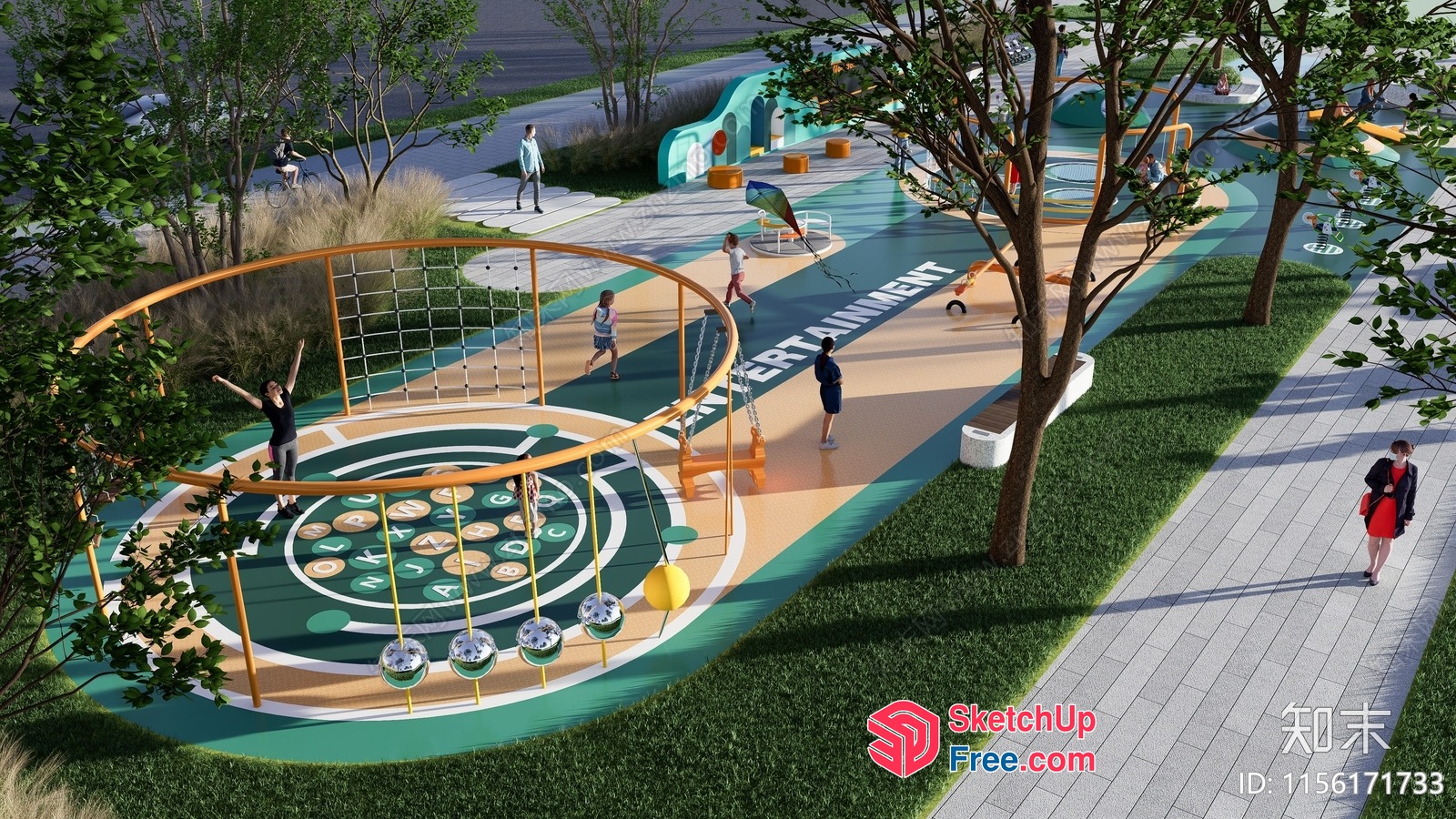Modern Entertainment Playground 3D SketchUp File