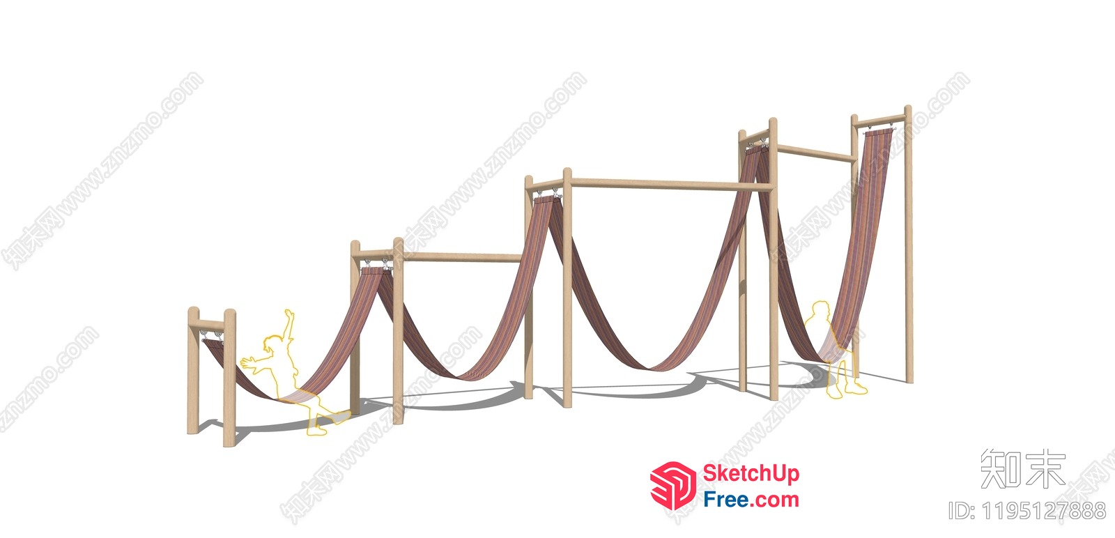 Wooden Playground Equipment 3D SketchUp File