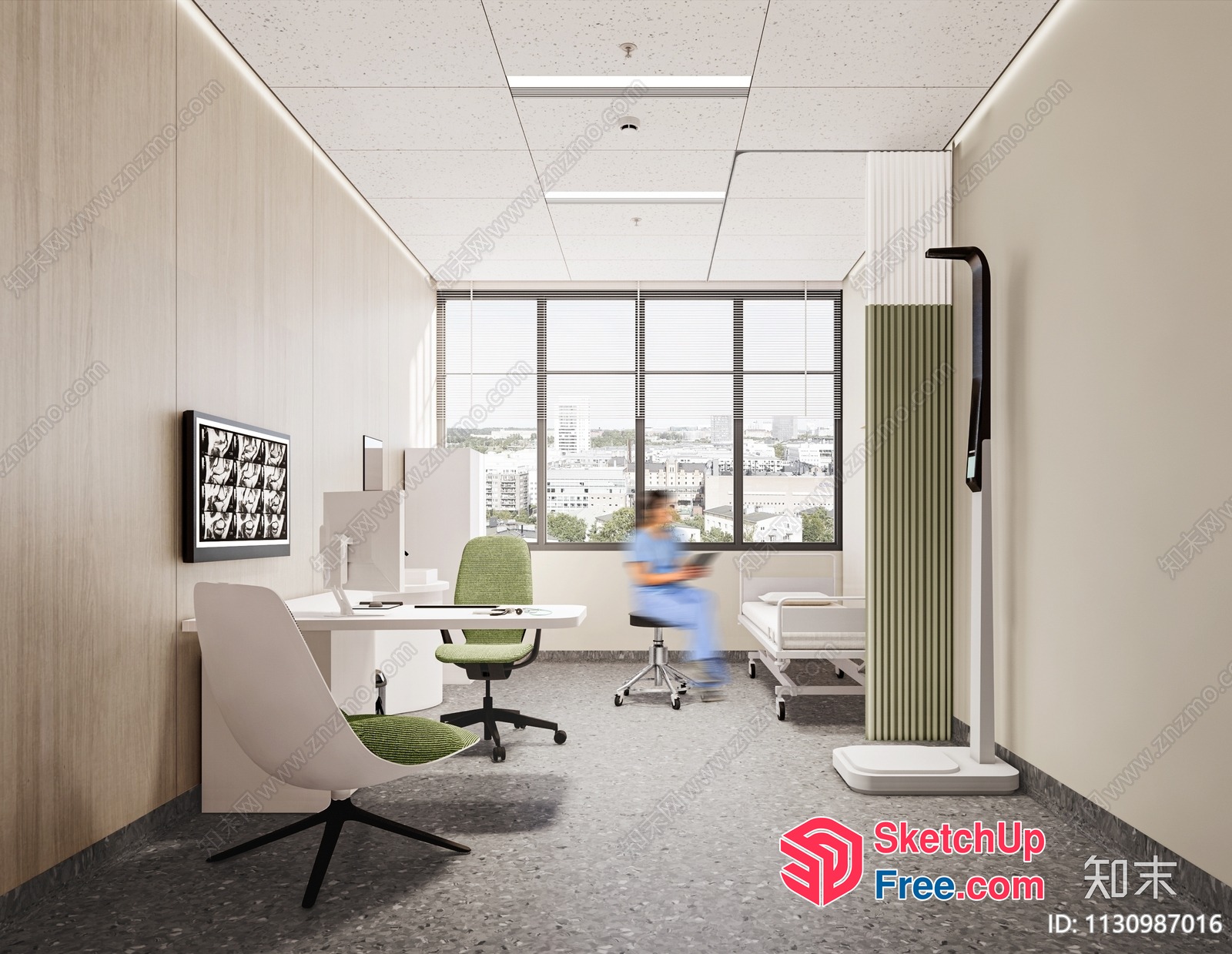 Modern Hospital Office Interior 3D SketchUp File