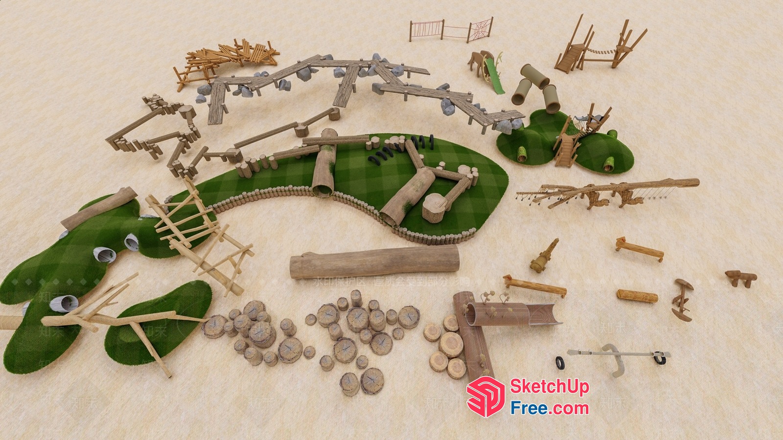3D Models Of Various Structures And Objects 3D SketchUp File