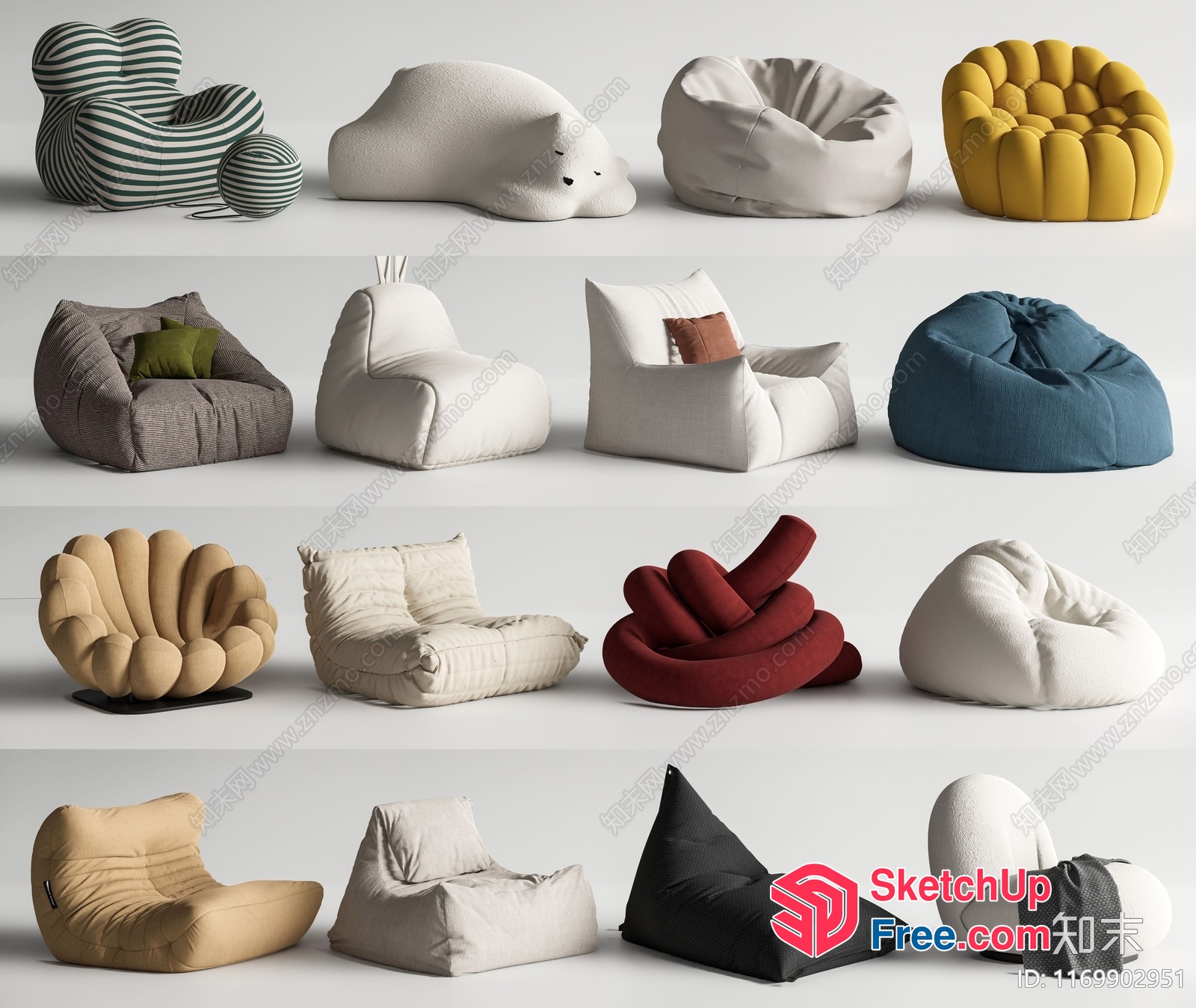 Modern And Unique Seating Arrangements 3D SketchUp File