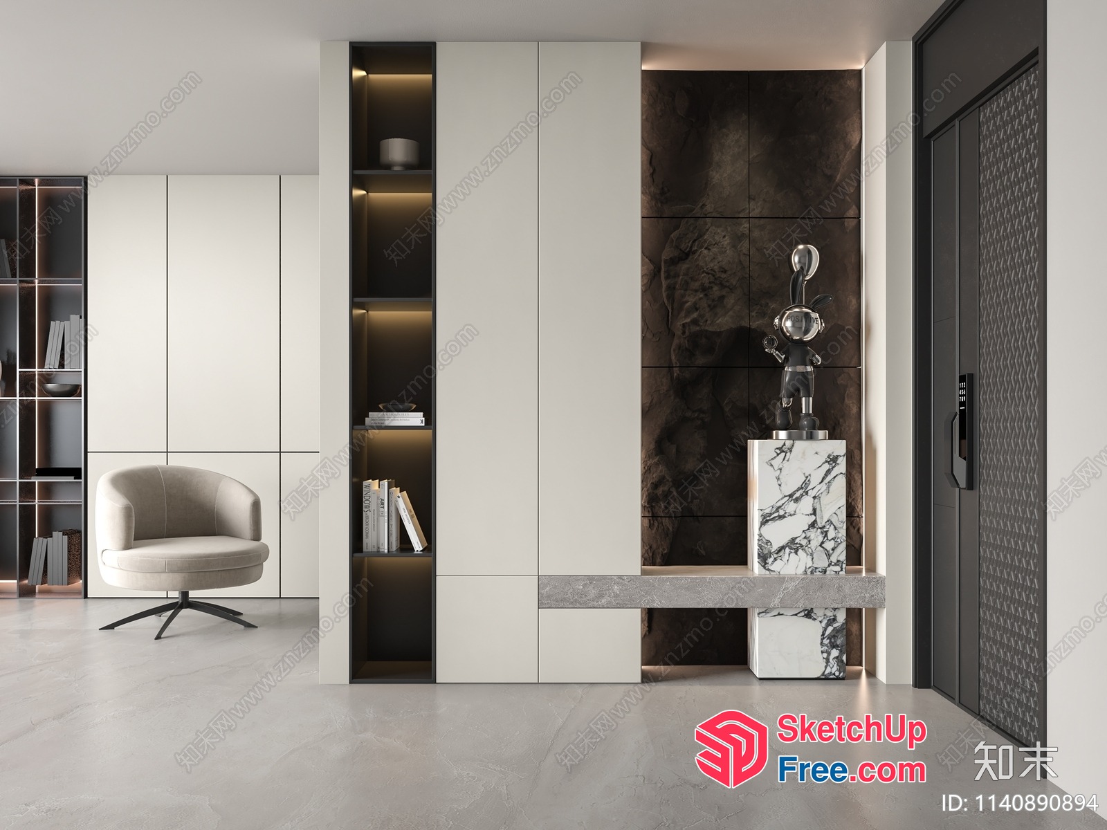 Modern Minimalist Interior Design 3D SketchUp File