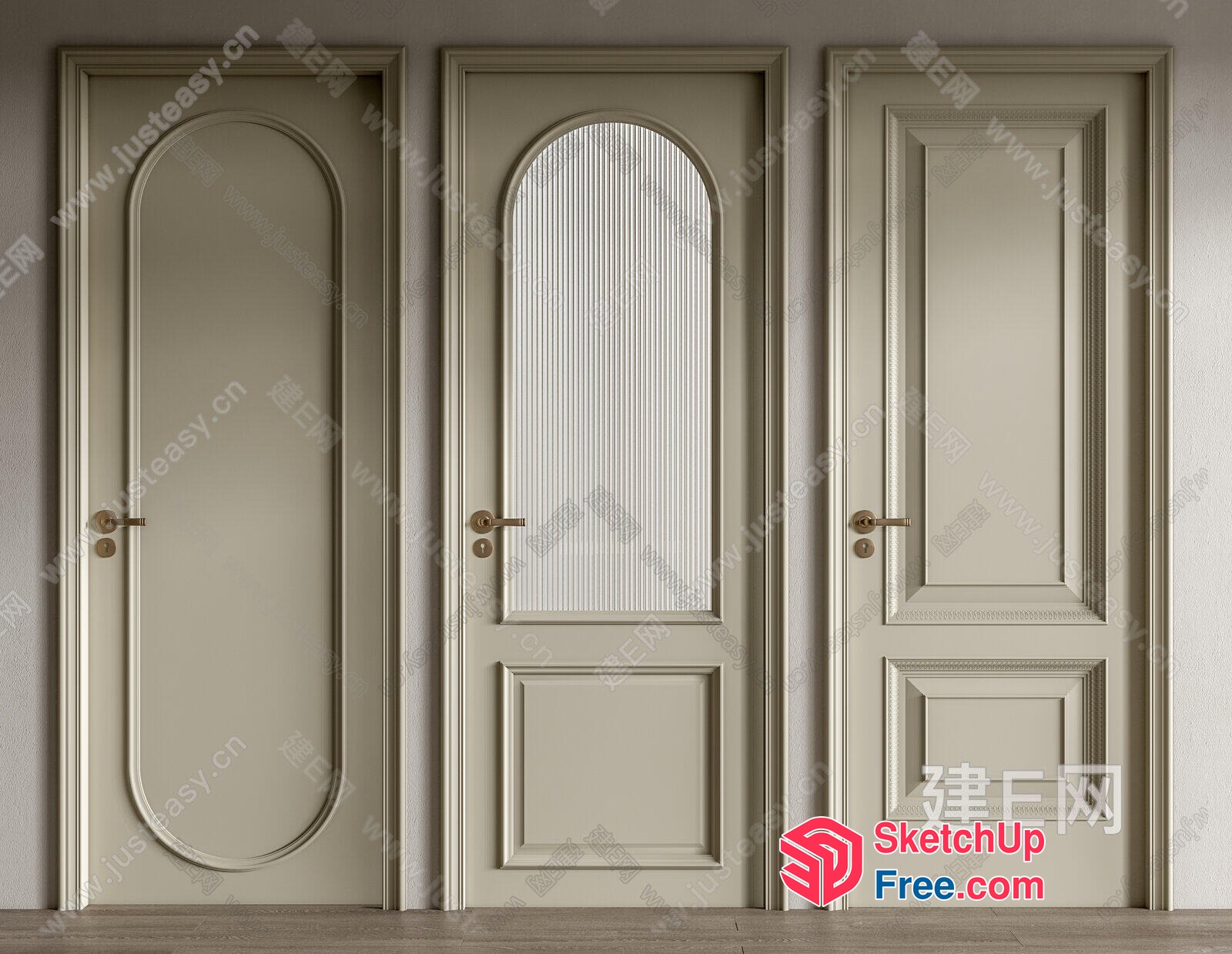 Elegant Doors In Various Styles 3D SketchUp File