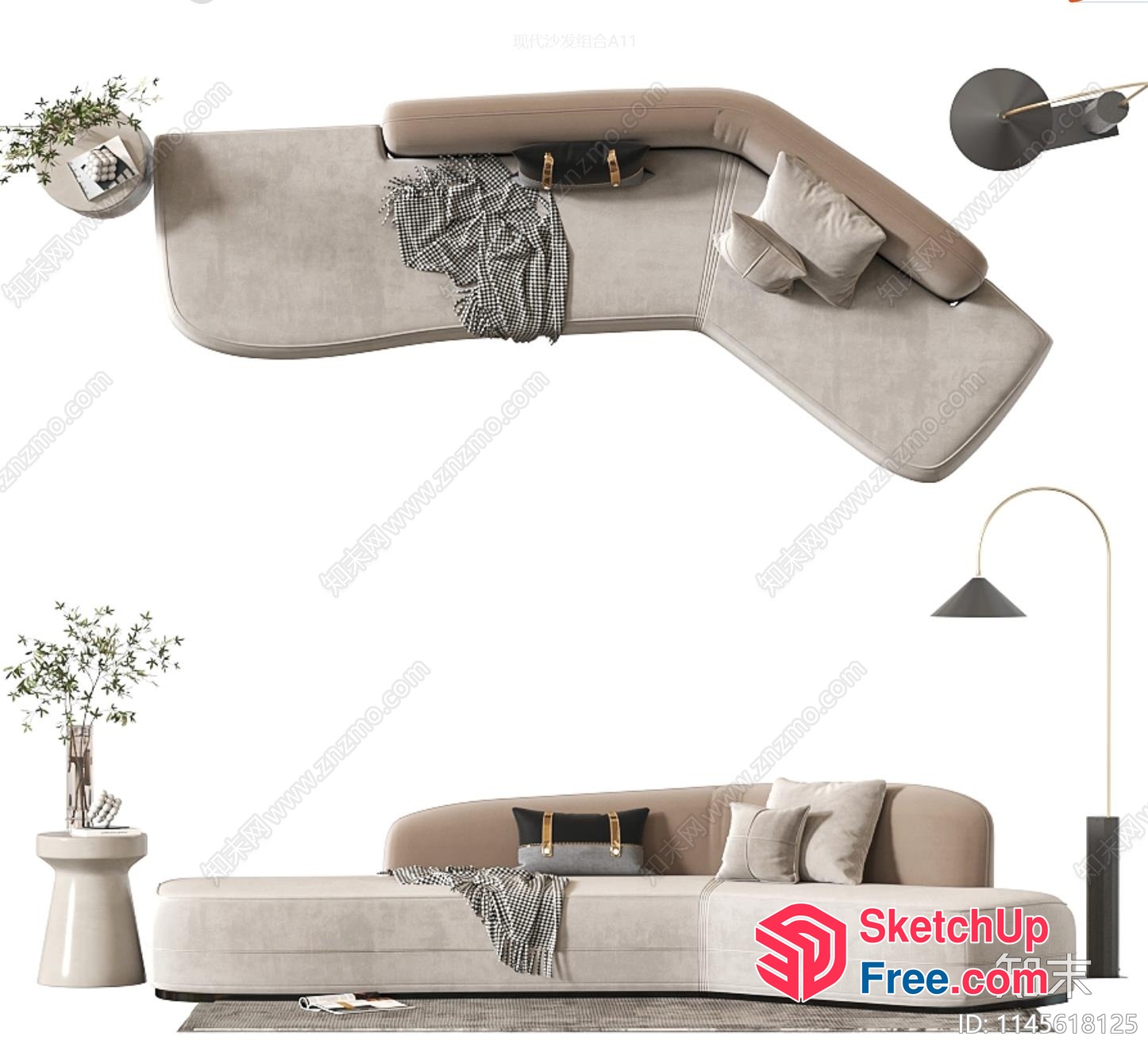 Modern Minimalist Living Room With Sleek Furniture 3D SketchUp File