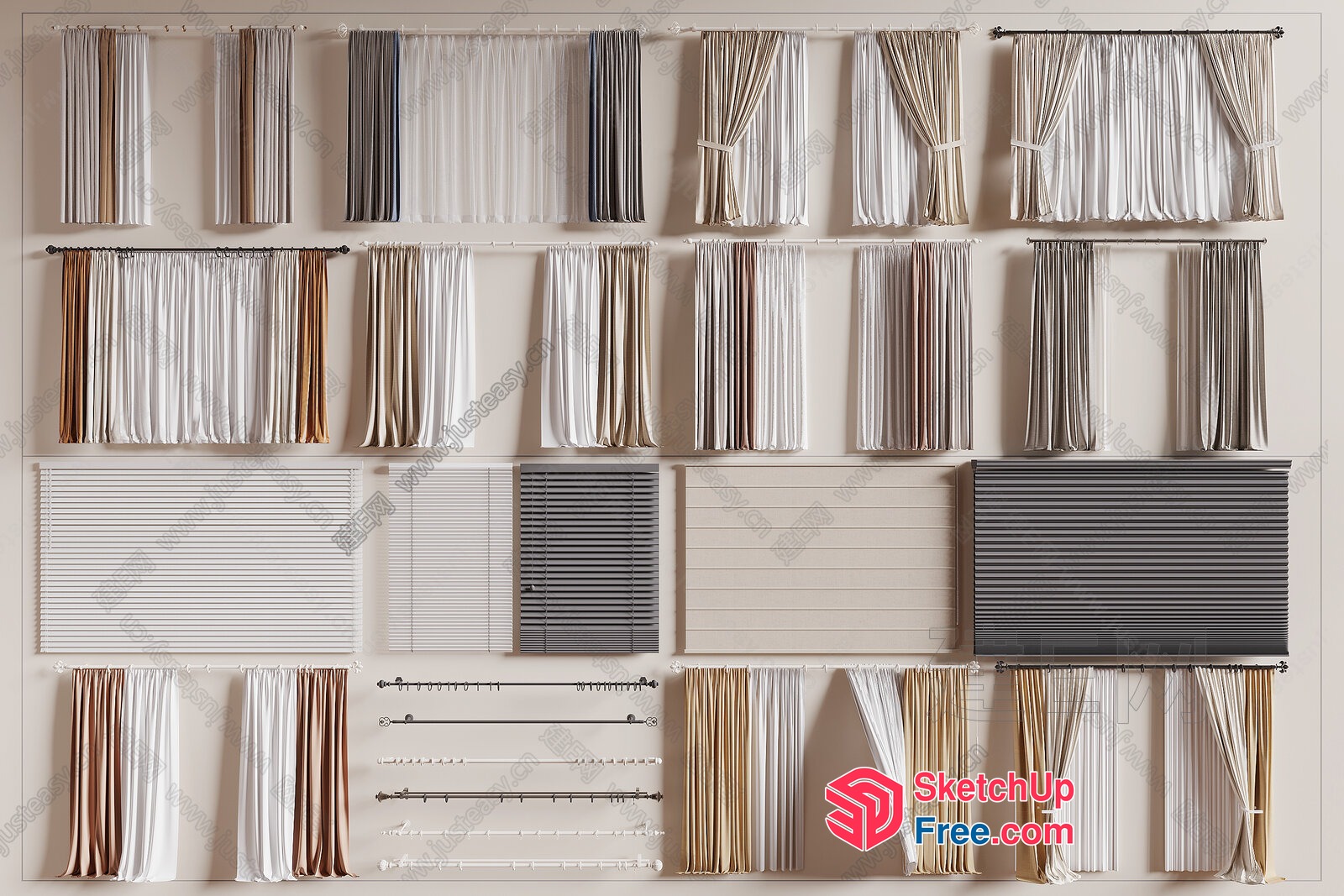 Curtain And Blinds Collection 3D SketchUp File