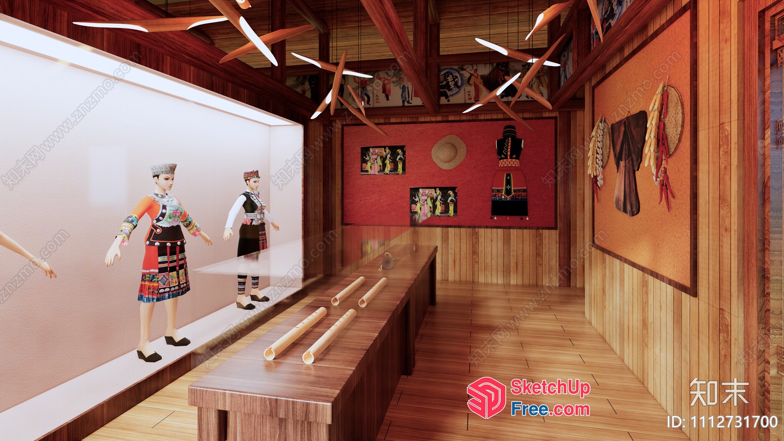 Traditional Asian Cultural Exhibit 3D SketchUp File
