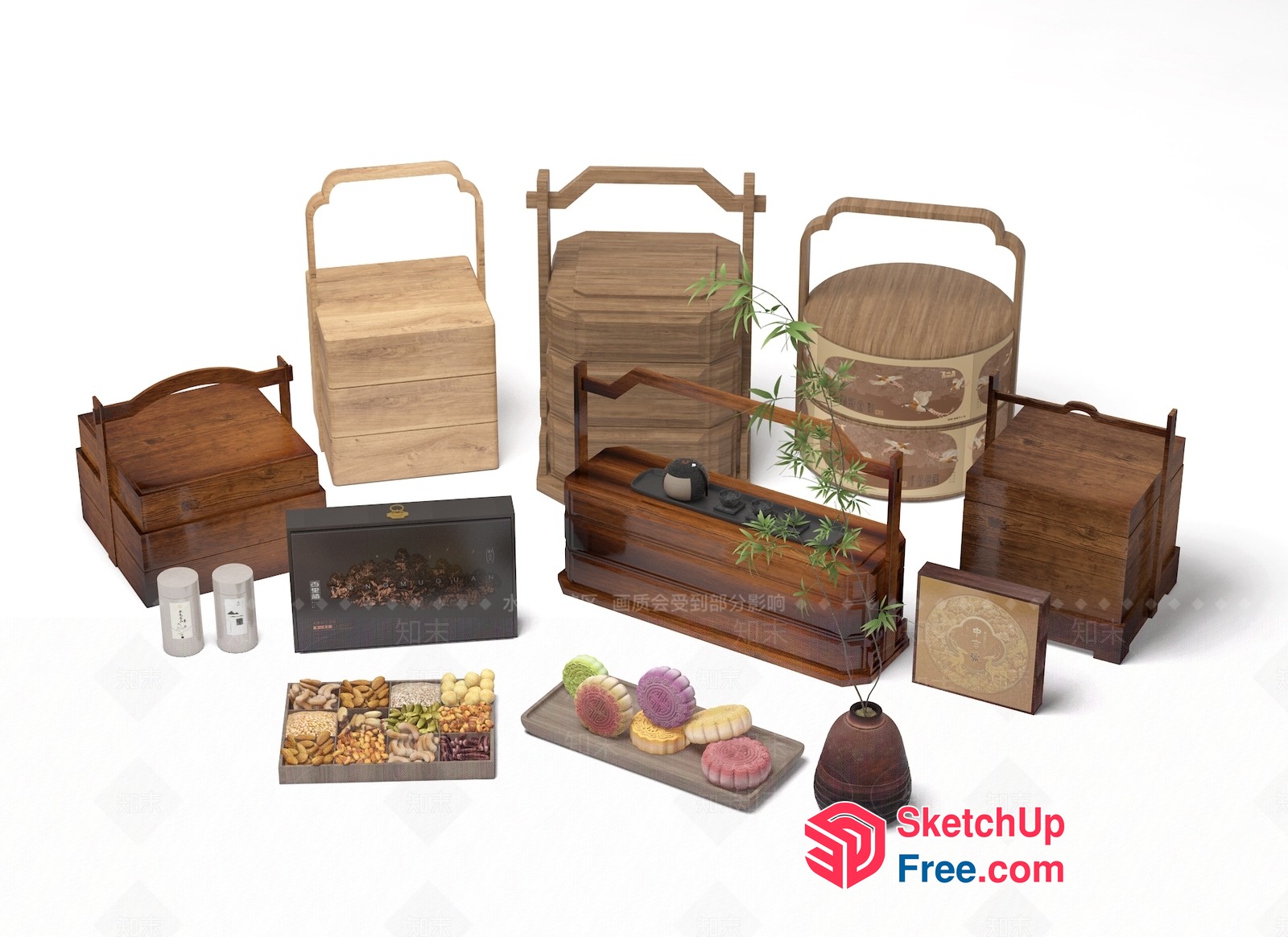 Traditional Japanese Food Display 3D SketchUp File