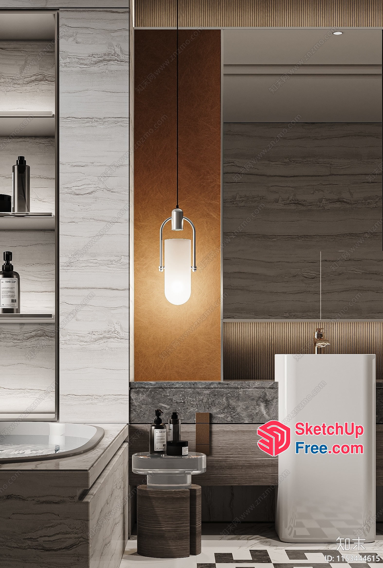Modern Bathroom With Sleek And Luxurious Features 3D SketchUp File