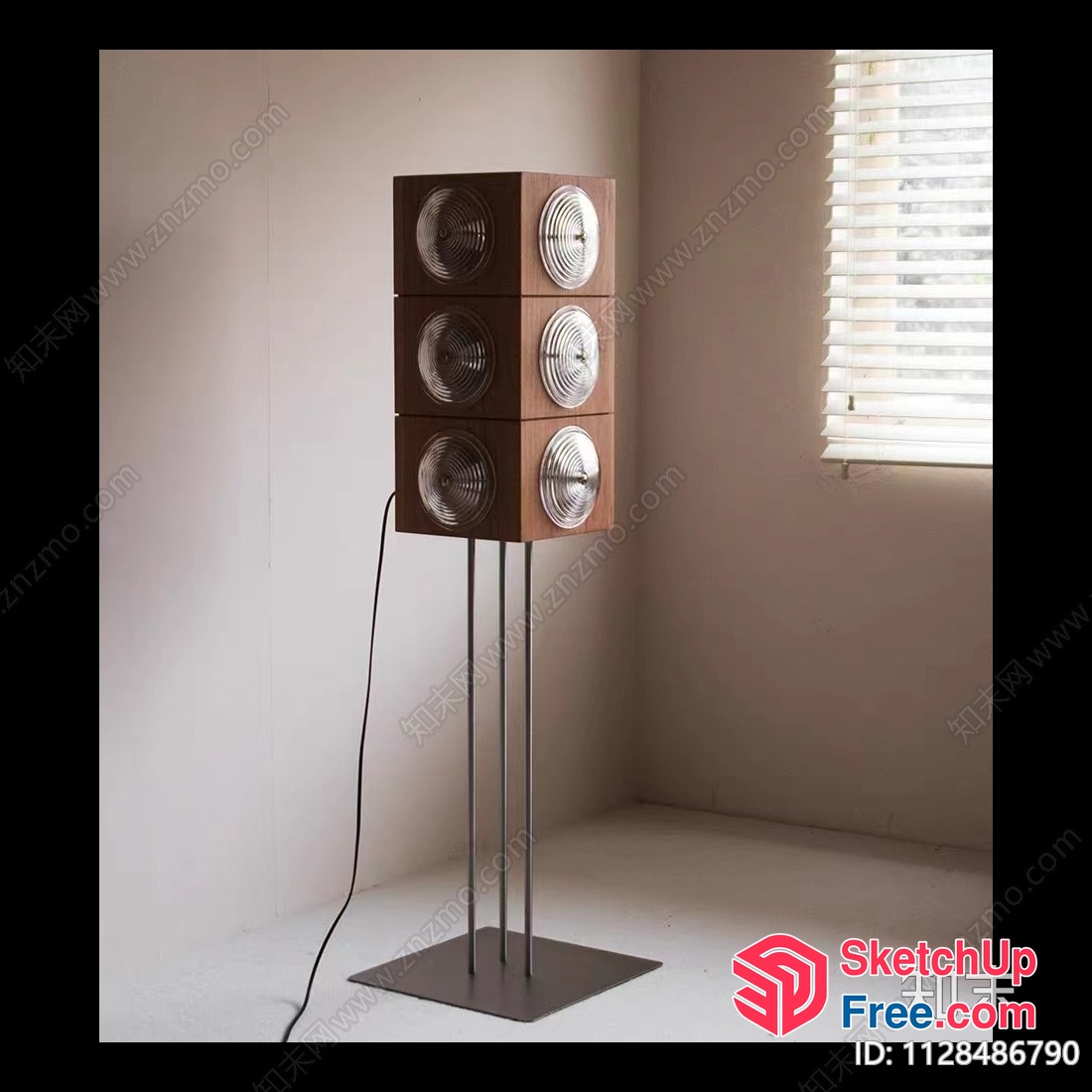 Modern Minimalist Corner Lamp With Industrial Style 3D SketchUp File