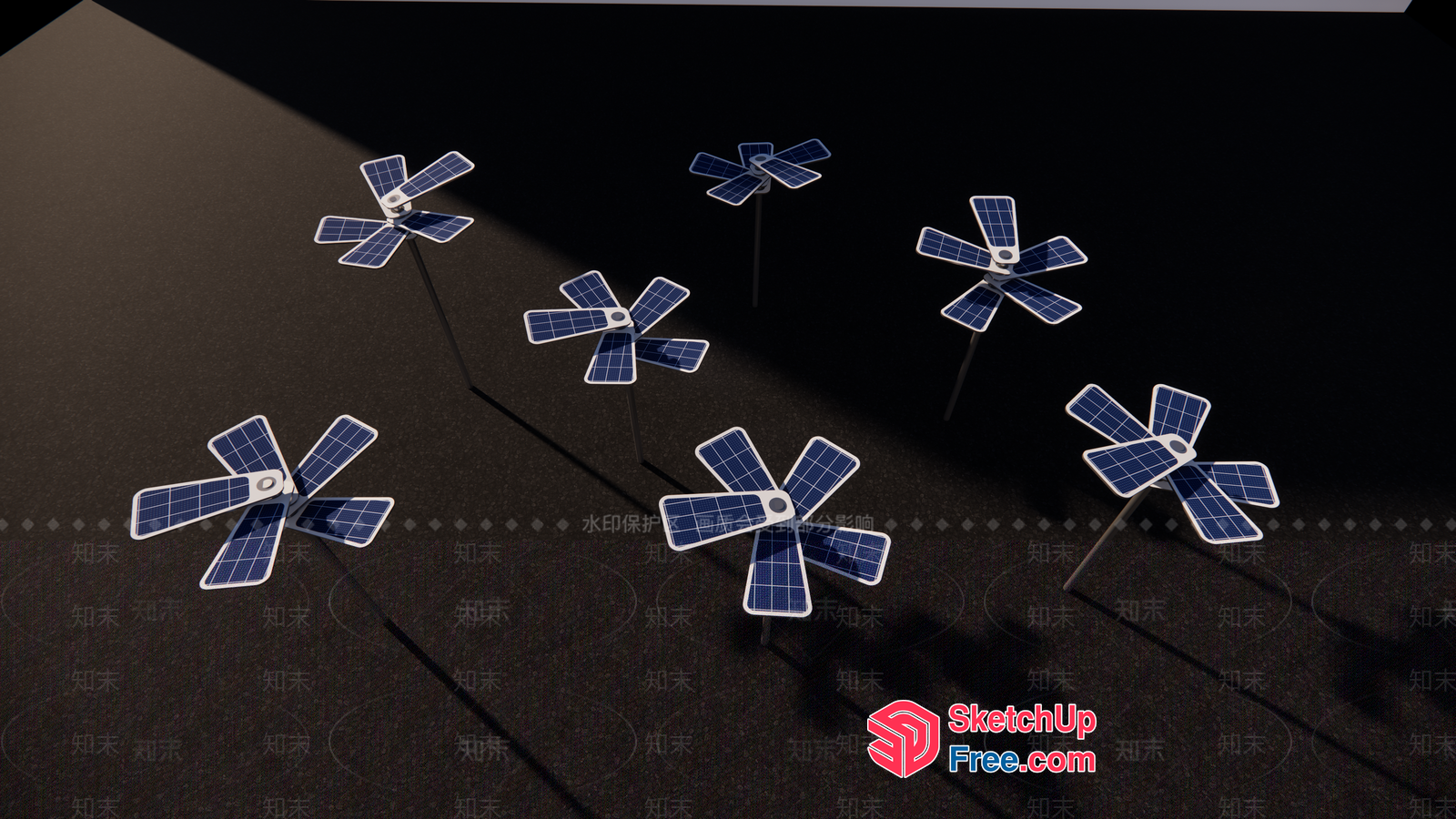 Solar-Powered Windmill Decorations 3D SketchUp File