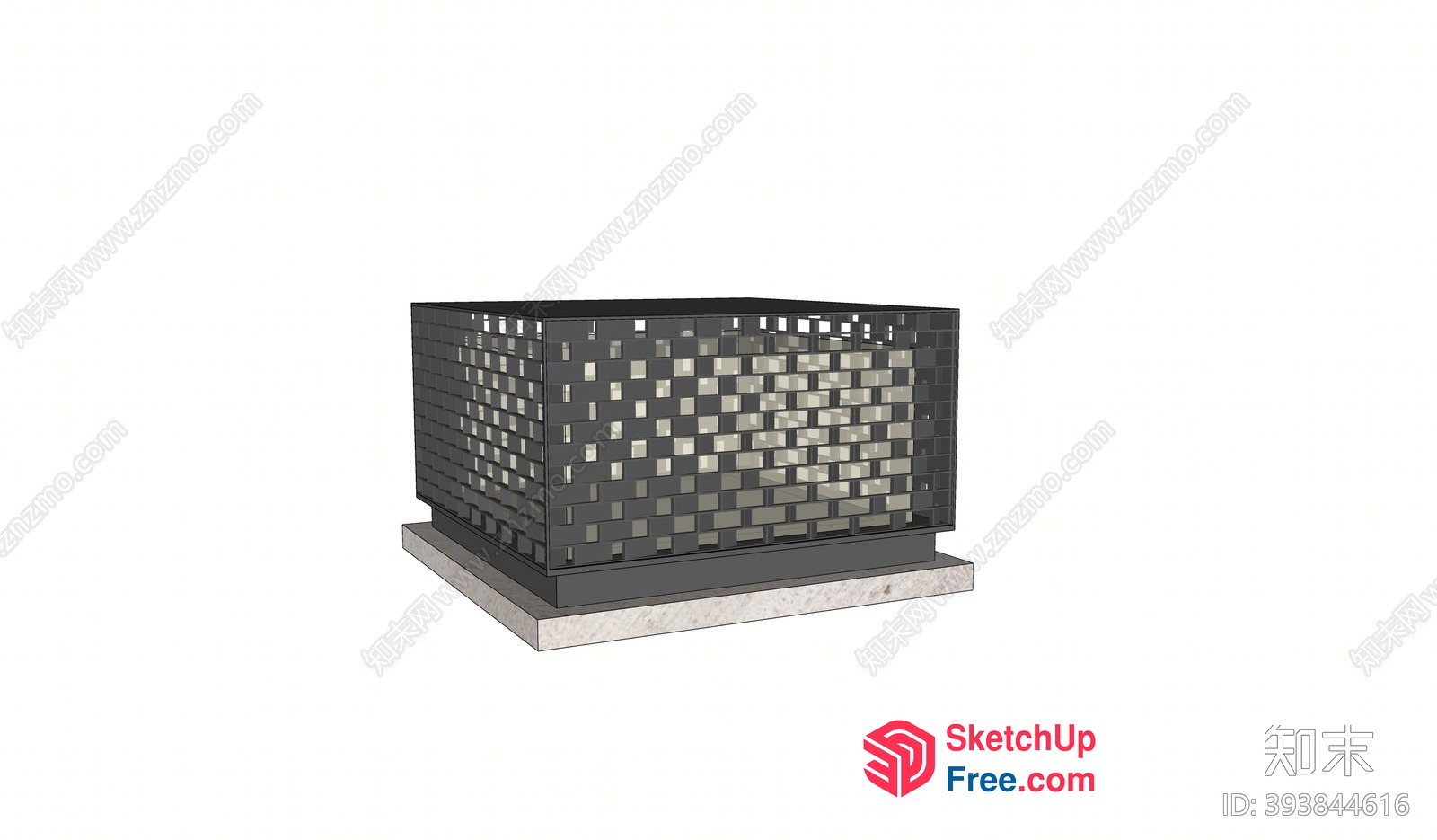 Decorative Brick Wall Panel 3D SketchUp File
