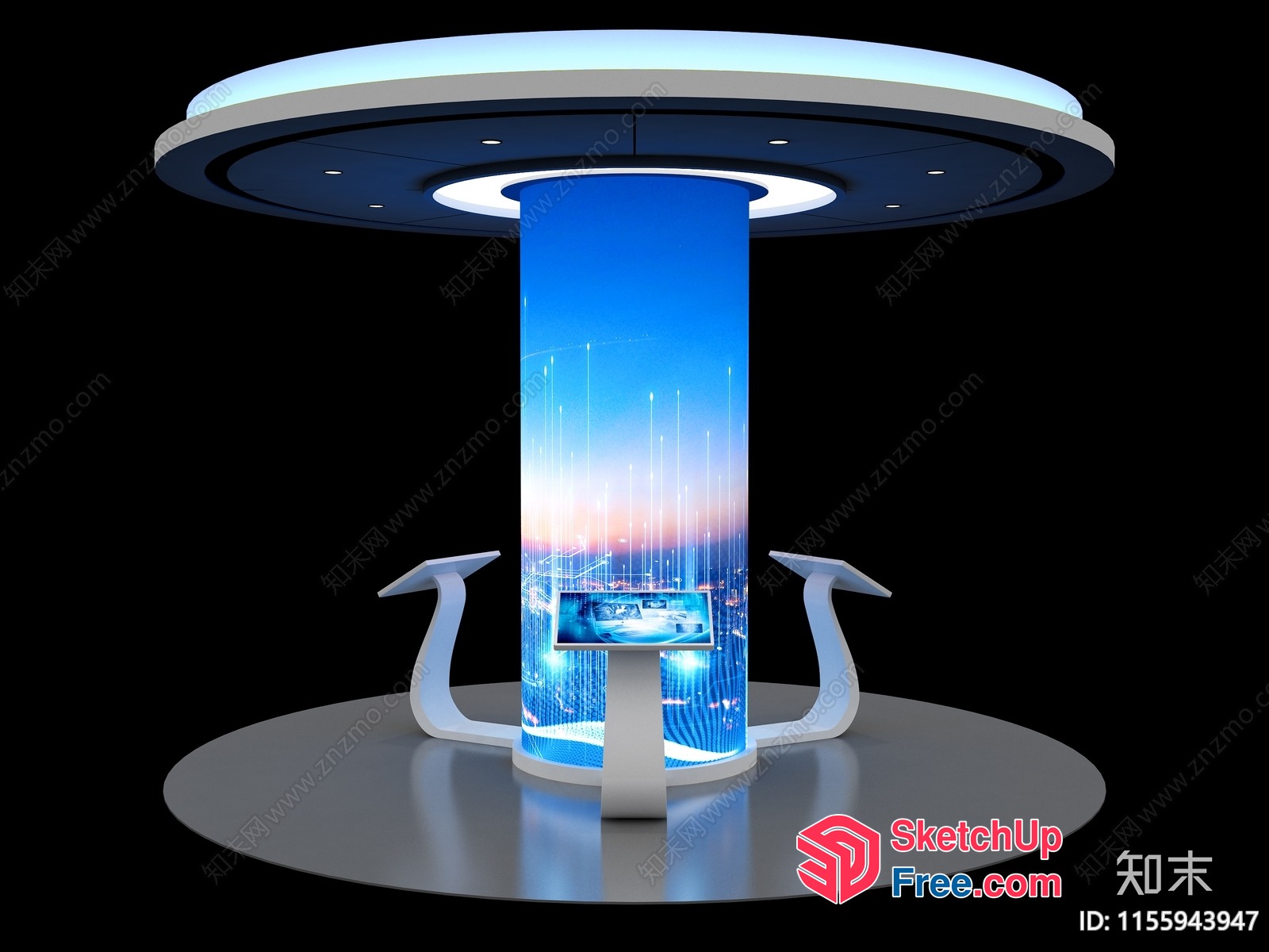 Futuristic Space Capsule Meeting Room 3D SketchUp File
