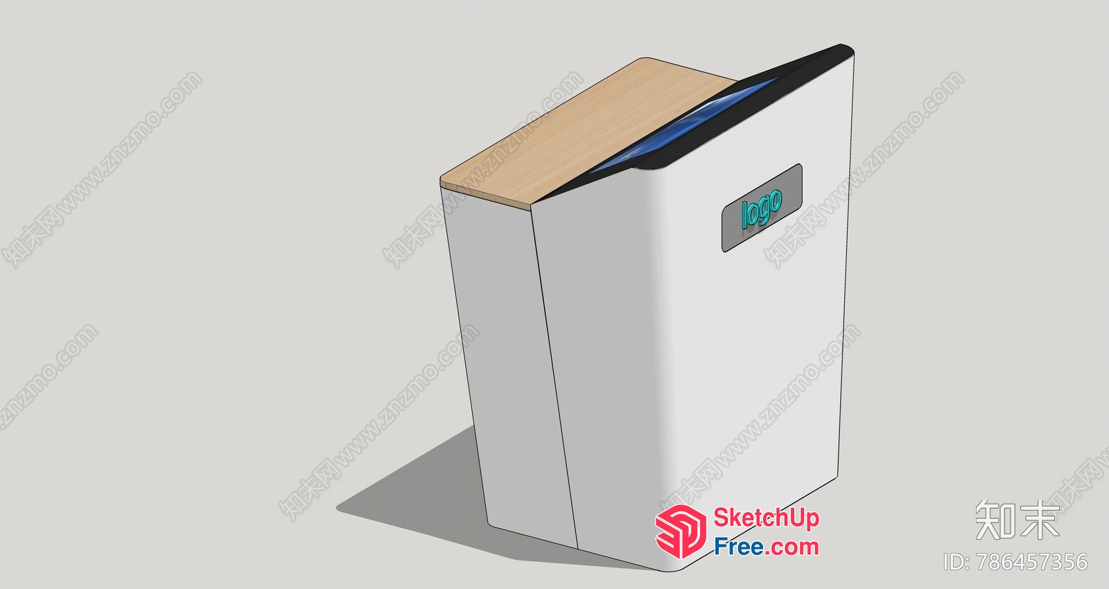 Modern Minimalist Office Desk 3D SketchUp File