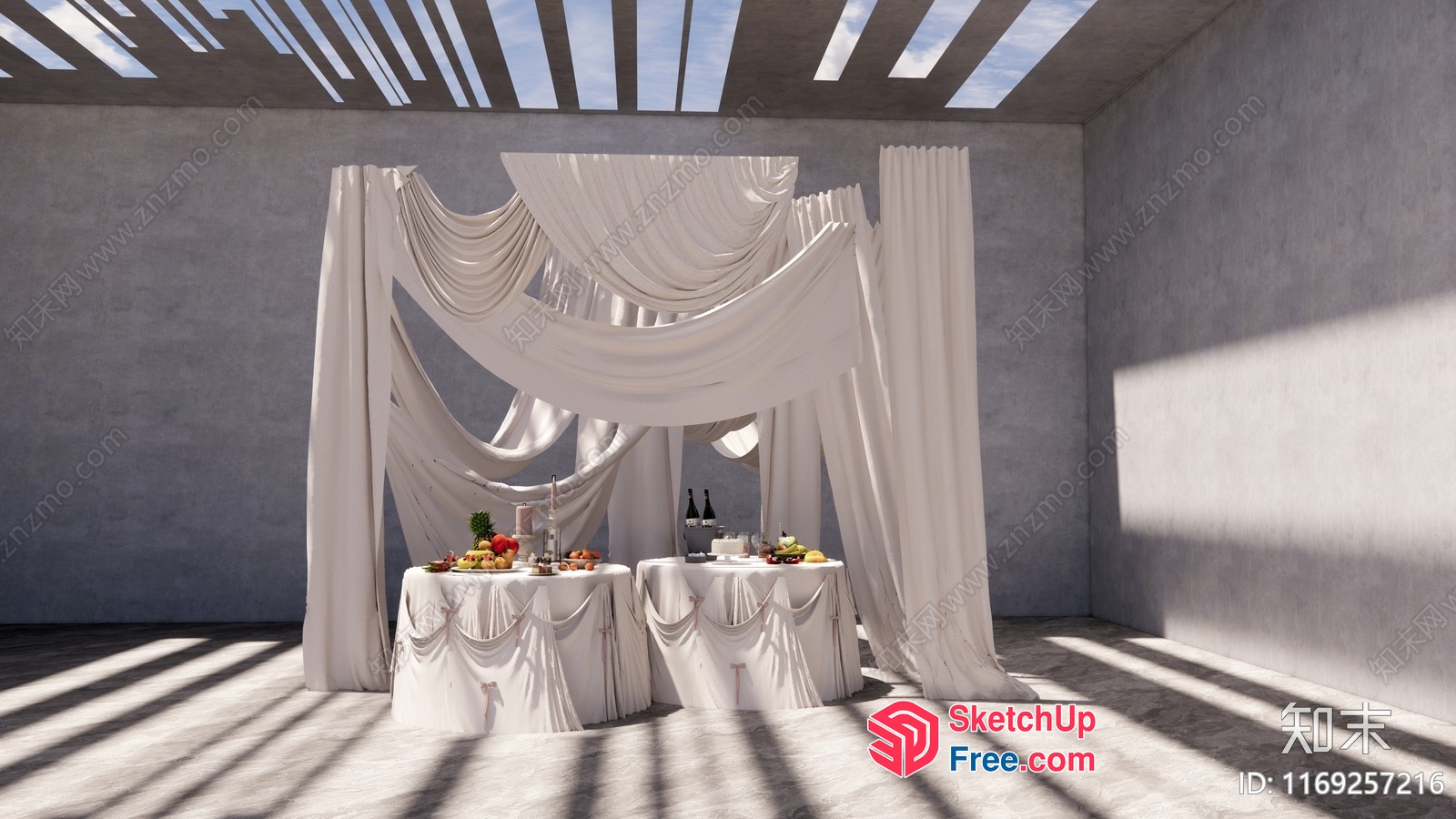 Modern Minimalist Interior With Natural Light And Decorative Elements 3D SketchUp File
