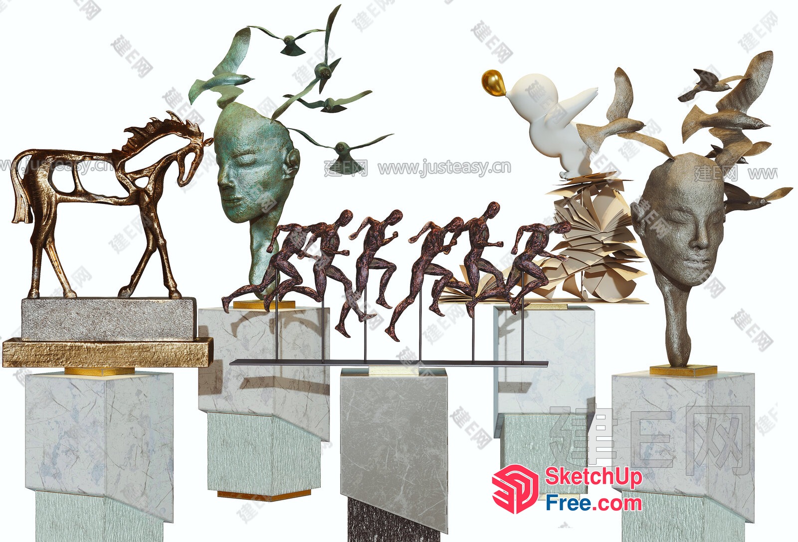 Artistic Sculpture Display 3D SketchUp File