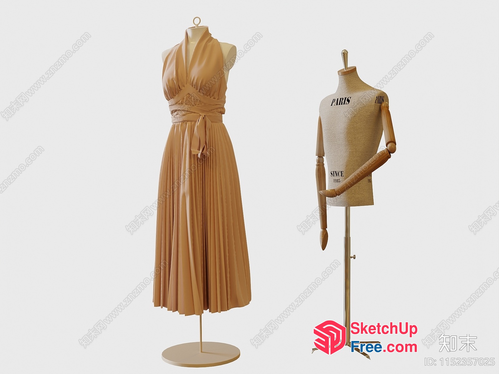 Elegant Fashion Mannequins With Parisian Flair 3D SketchUp File