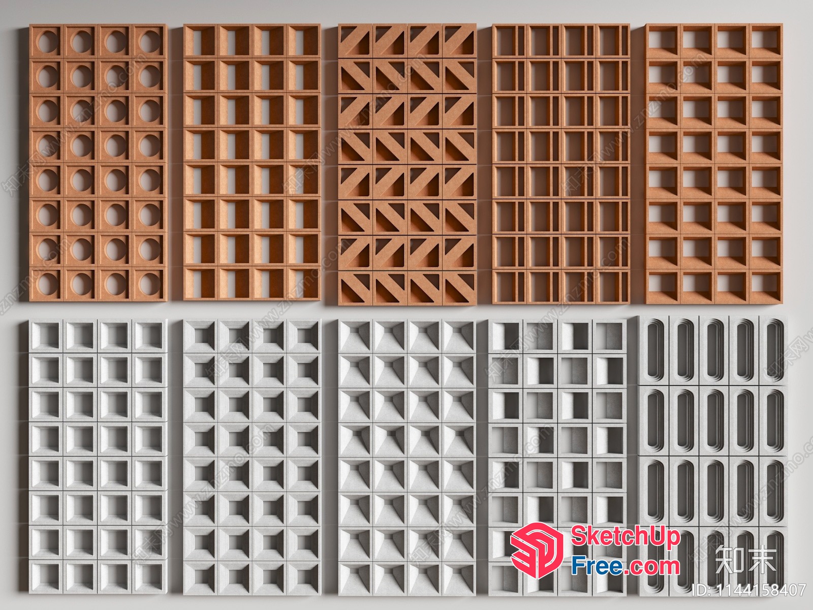 Modern Wall Decorative Pattern 3D SketchUp File