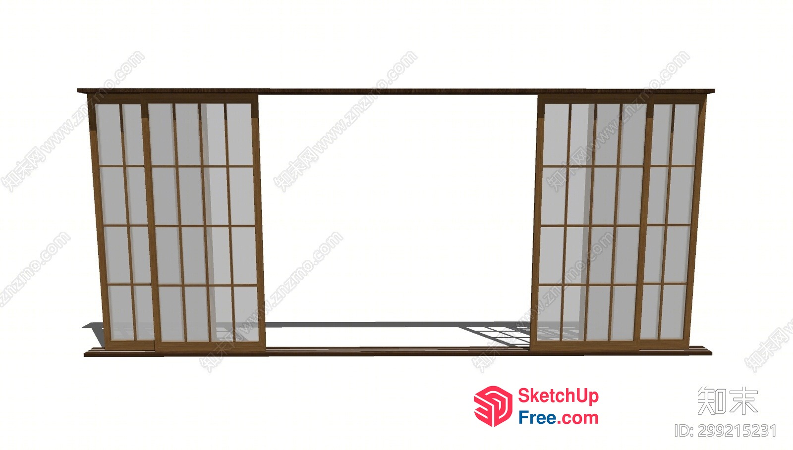 Japanese Style Partition Screen 3D SketchUp File