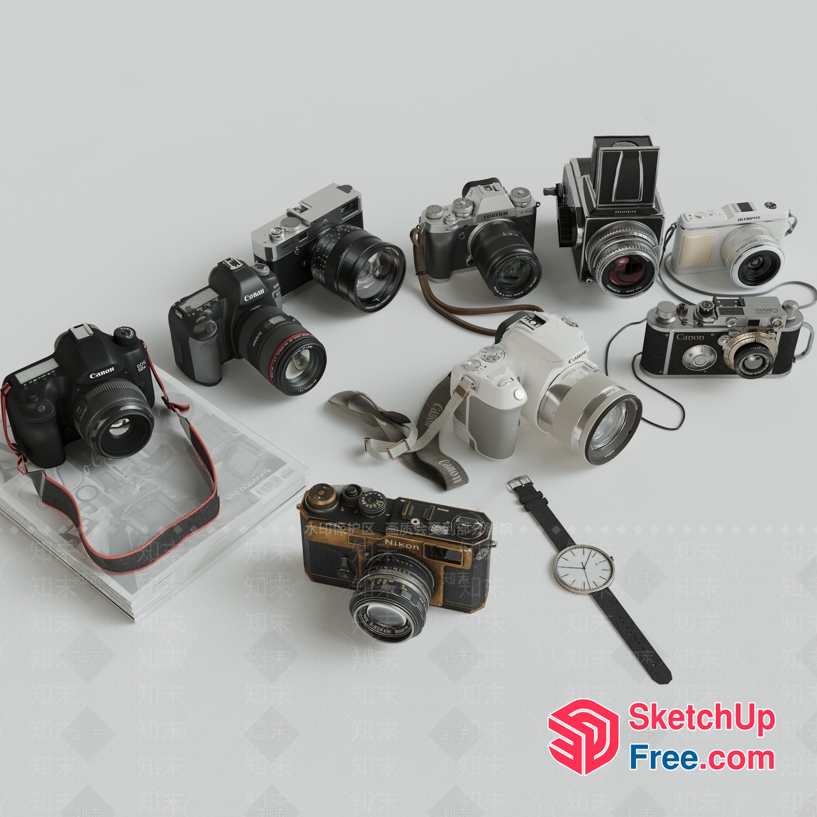 A Collection Of Various Cameras 3D SketchUp File