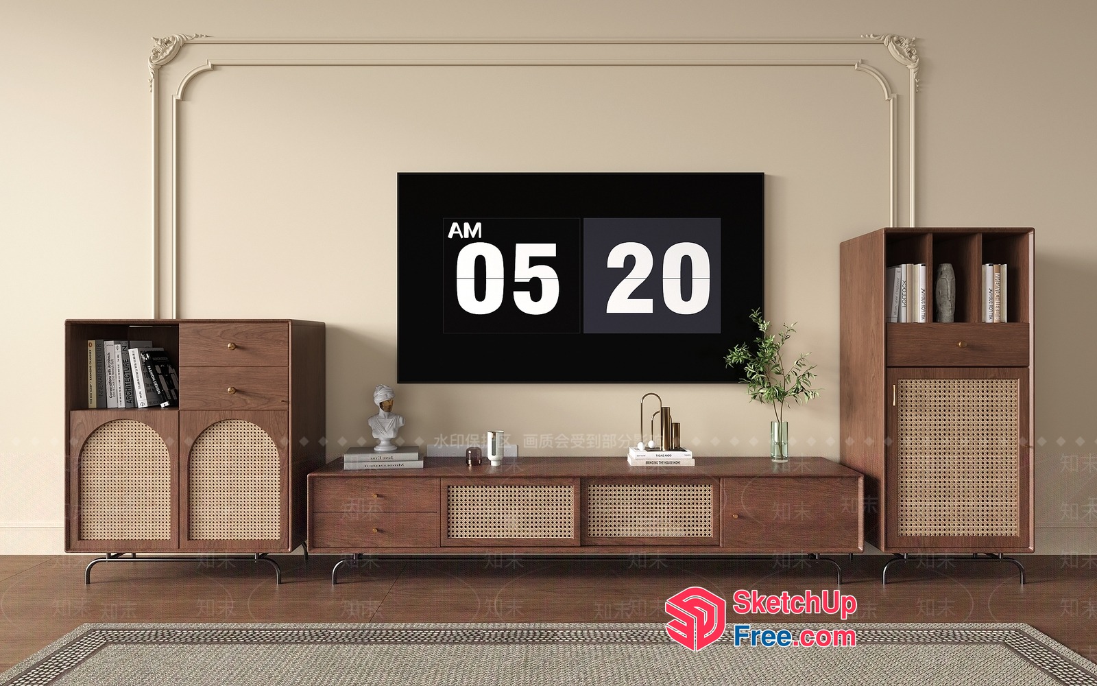 Modern Rattan Furniture Collection 3D SketchUp File