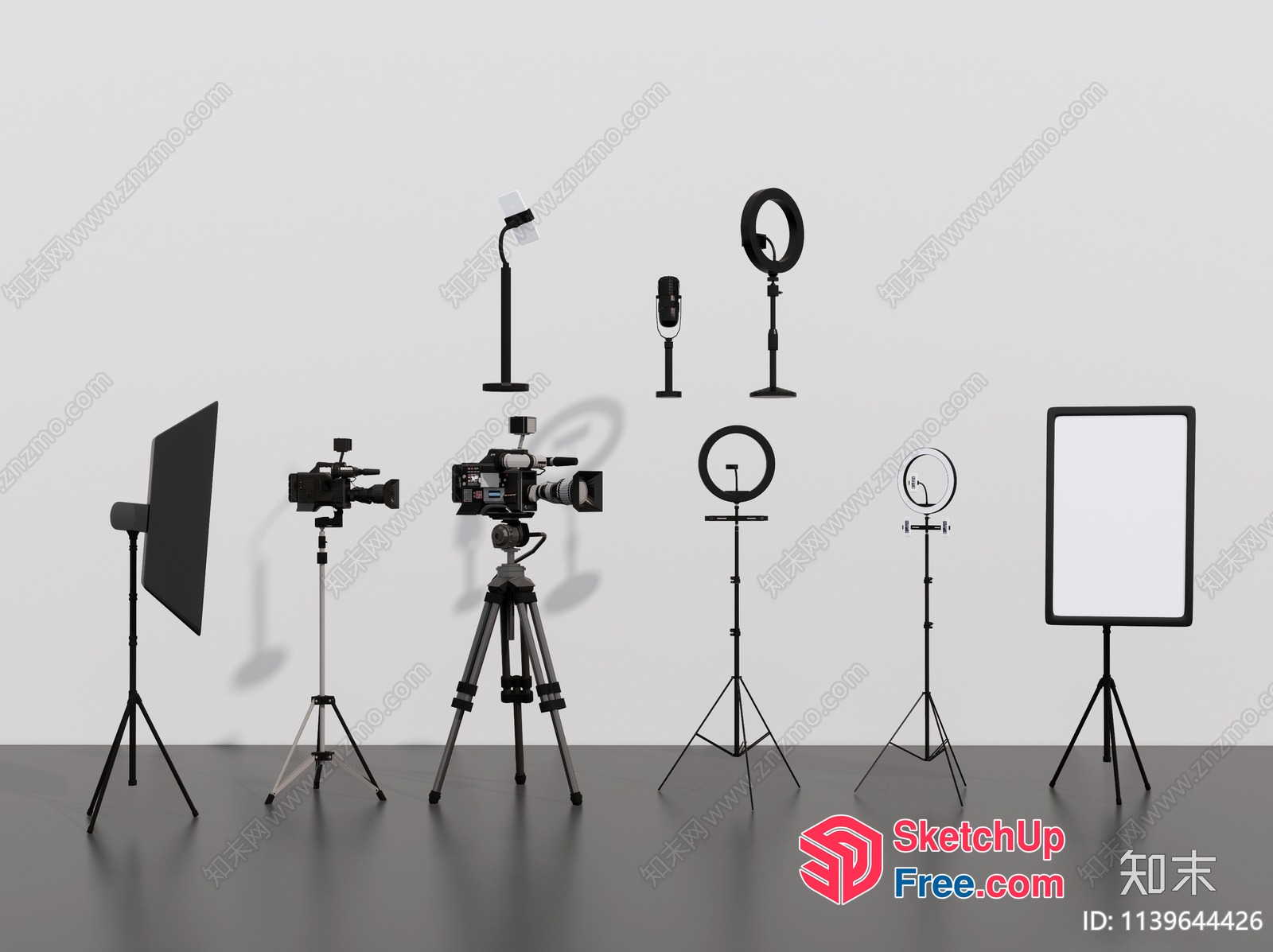 Studio Lighting Equipment Setup 3D SketchUp File