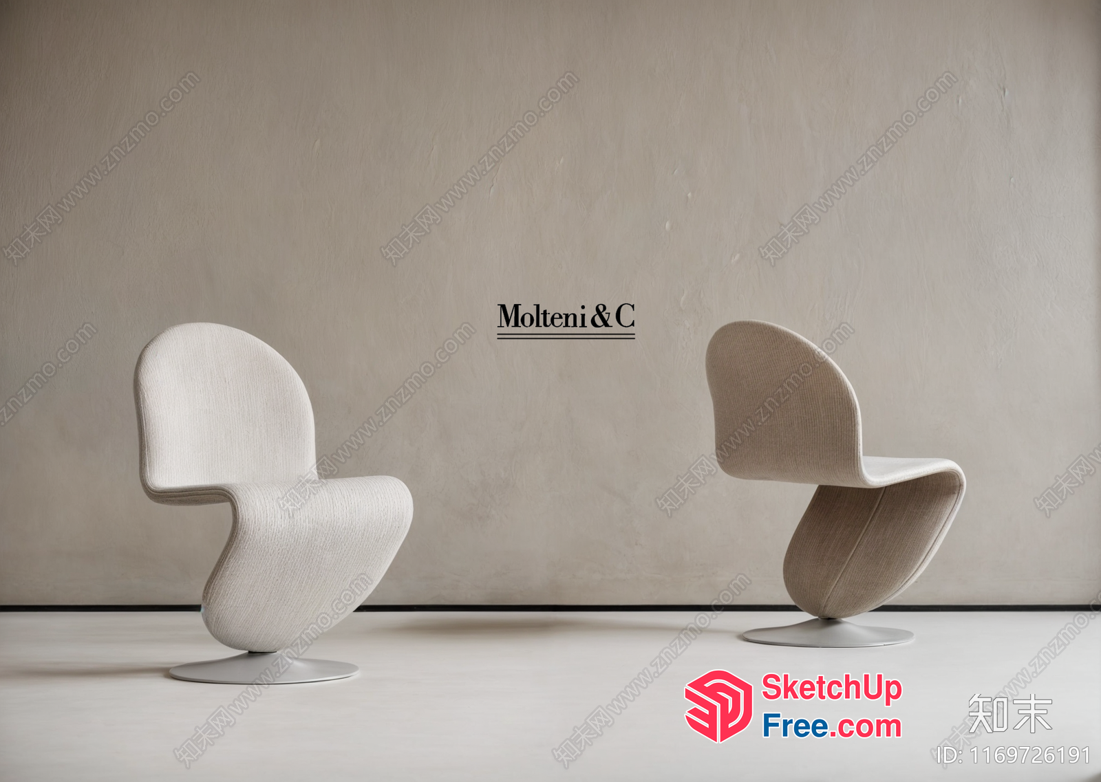 Elegant Minimalist Office Chairs 3D SketchUp File