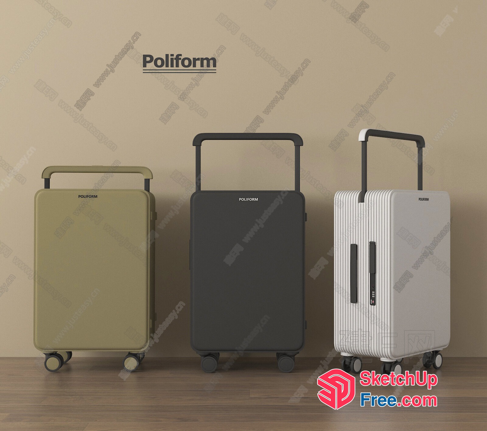 Poliform Luggage Collection 3D SketchUp File