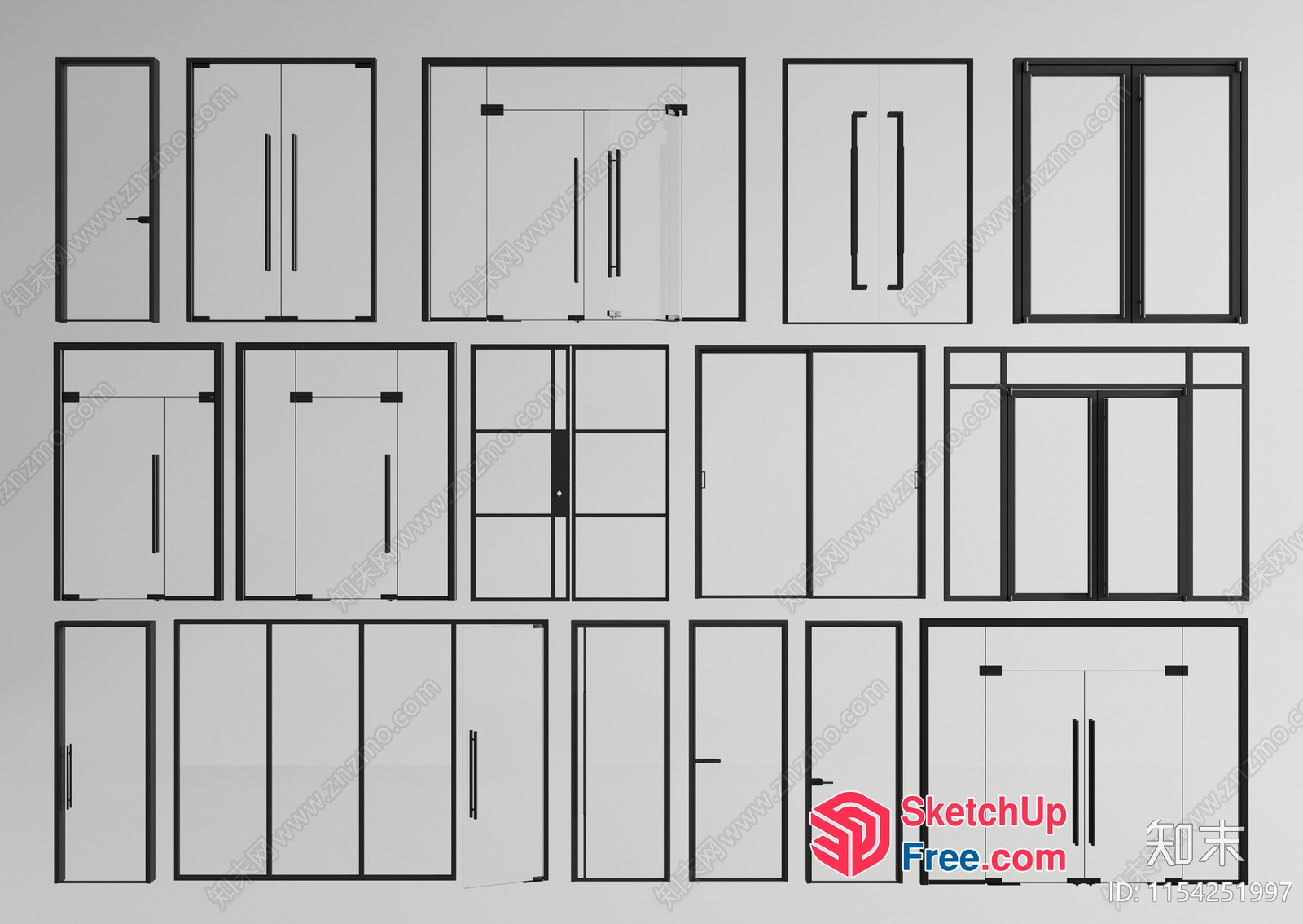 Modern Door And Window Designs 3D SketchUp File