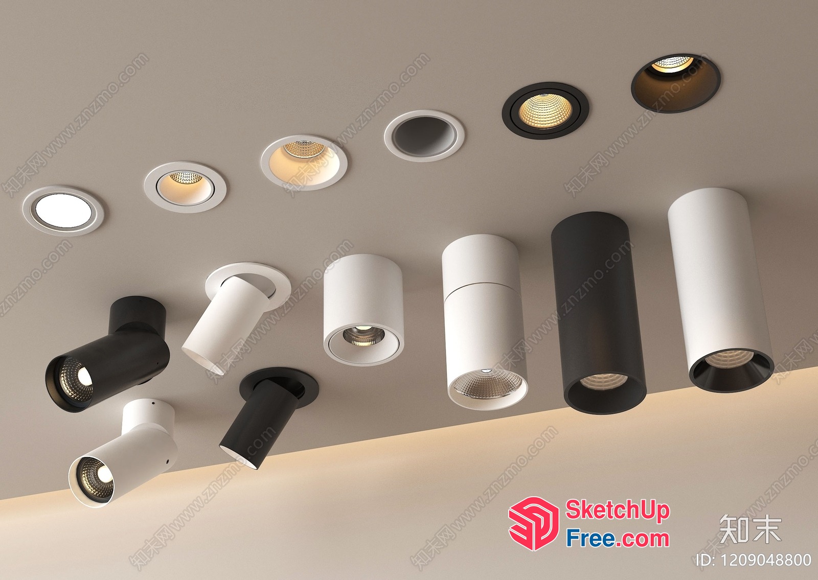A Variety Of Ceiling Lights 3D SketchUp File