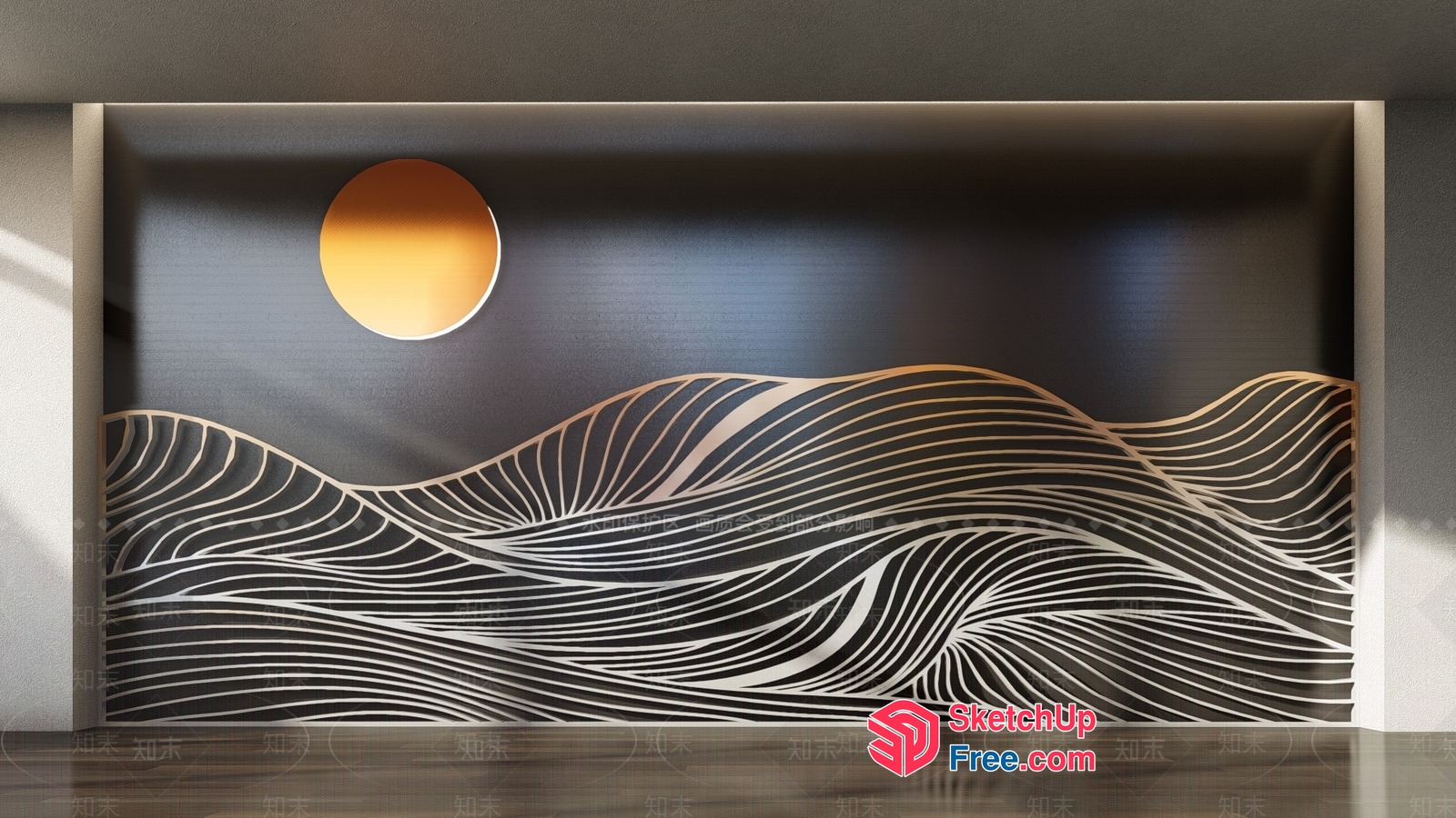 Japanese Style Wall Art 3D SketchUp File