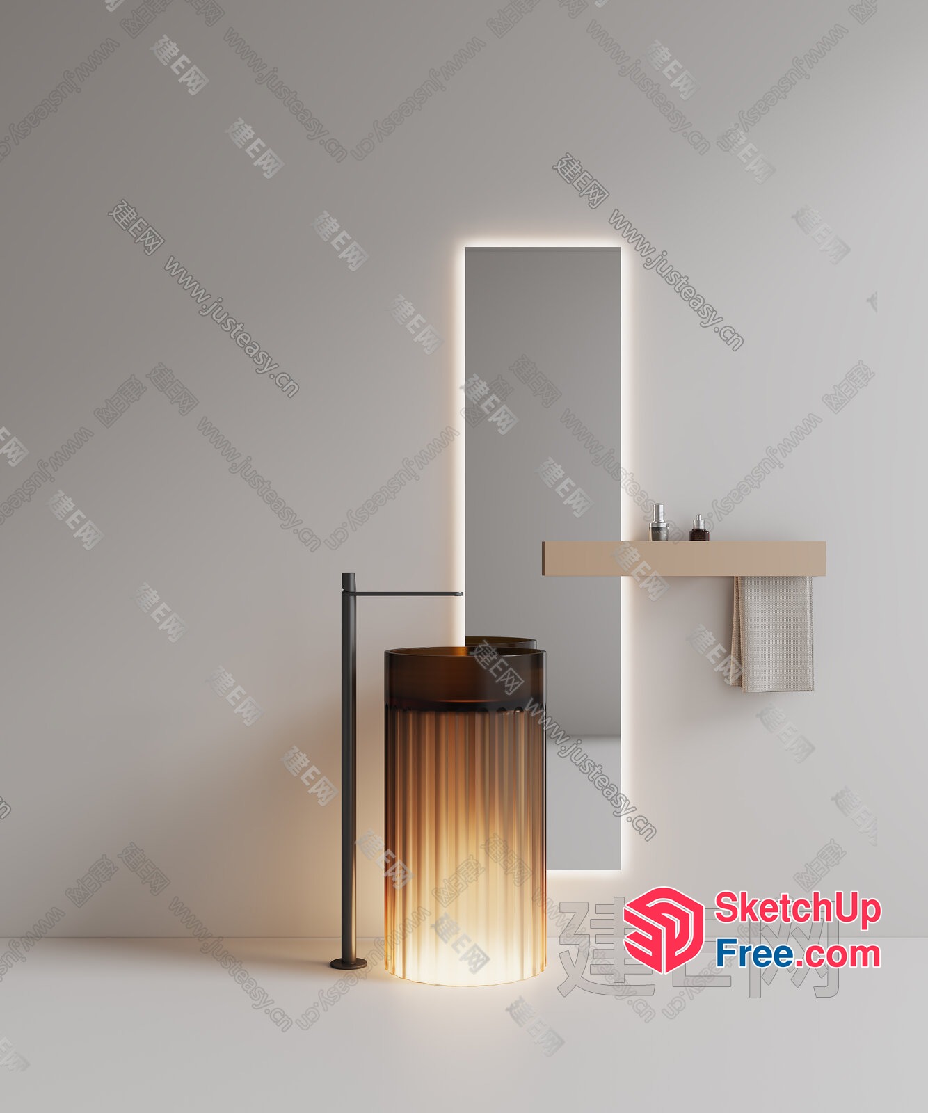 Modern Bathroom With Sleek And Minimalist Design 3D SketchUp File