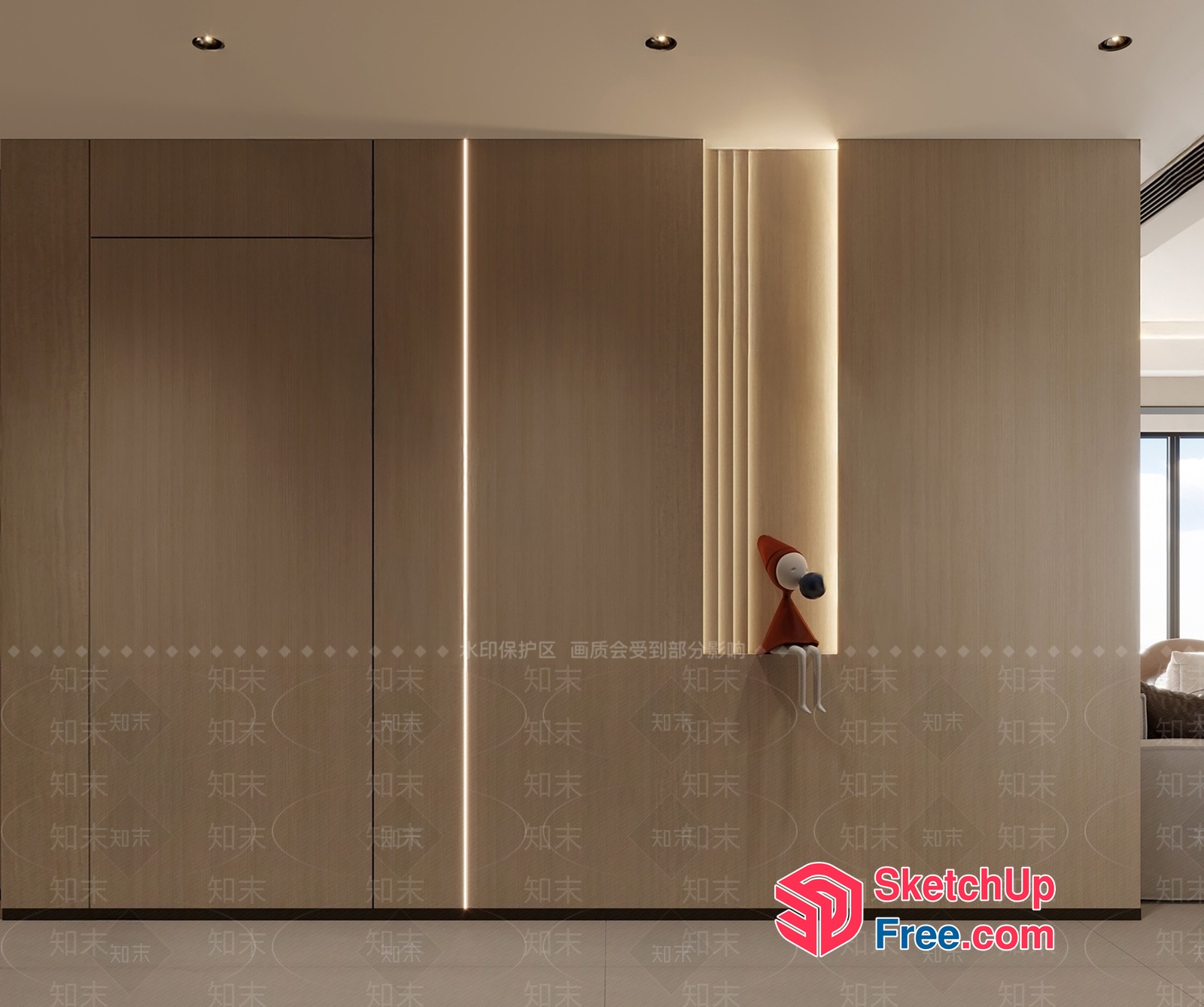 Elegant Modern Minimalist Interior Design 3D SketchUp File
