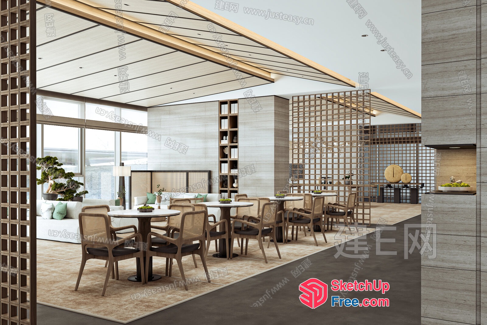 Luxurious Modern Asian-Inspired Interior Design 3D SketchUp File