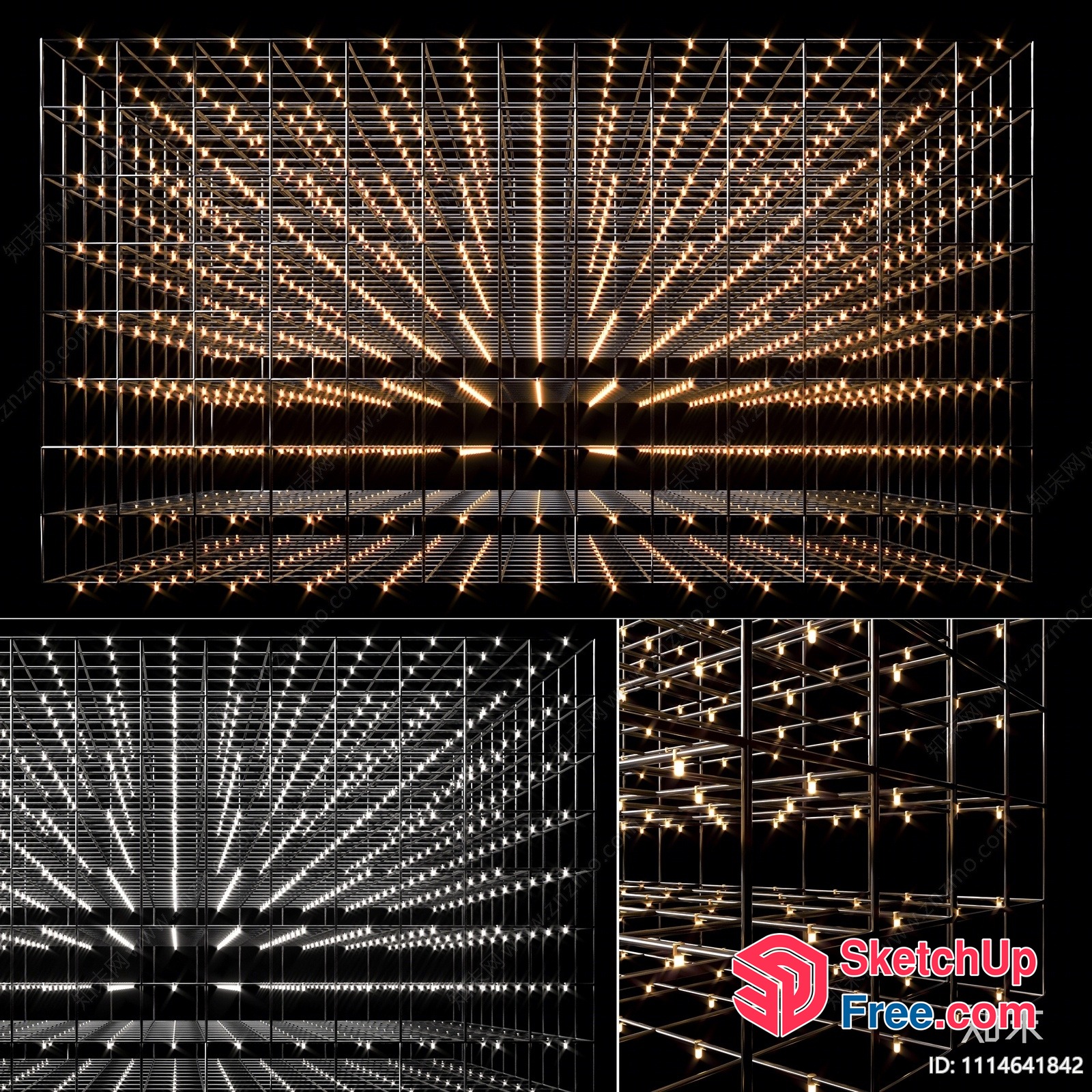 Radiant Starburst Light Installation 3D SketchUp File