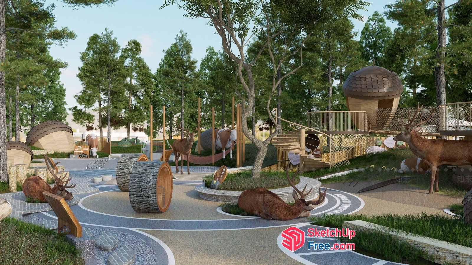 Serene Forest Haven 3D SketchUp File