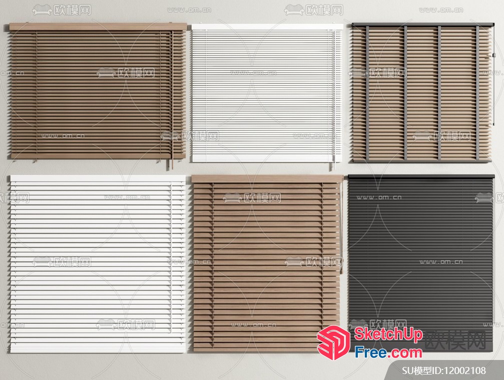 Blinds In Various Styles 3D SketchUp File
